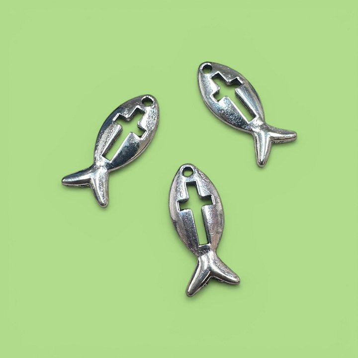 Jesus Fish Silver Whinny Winners Braid and Bridle Charms for Horses | Little Shop of Ponies product image (1)