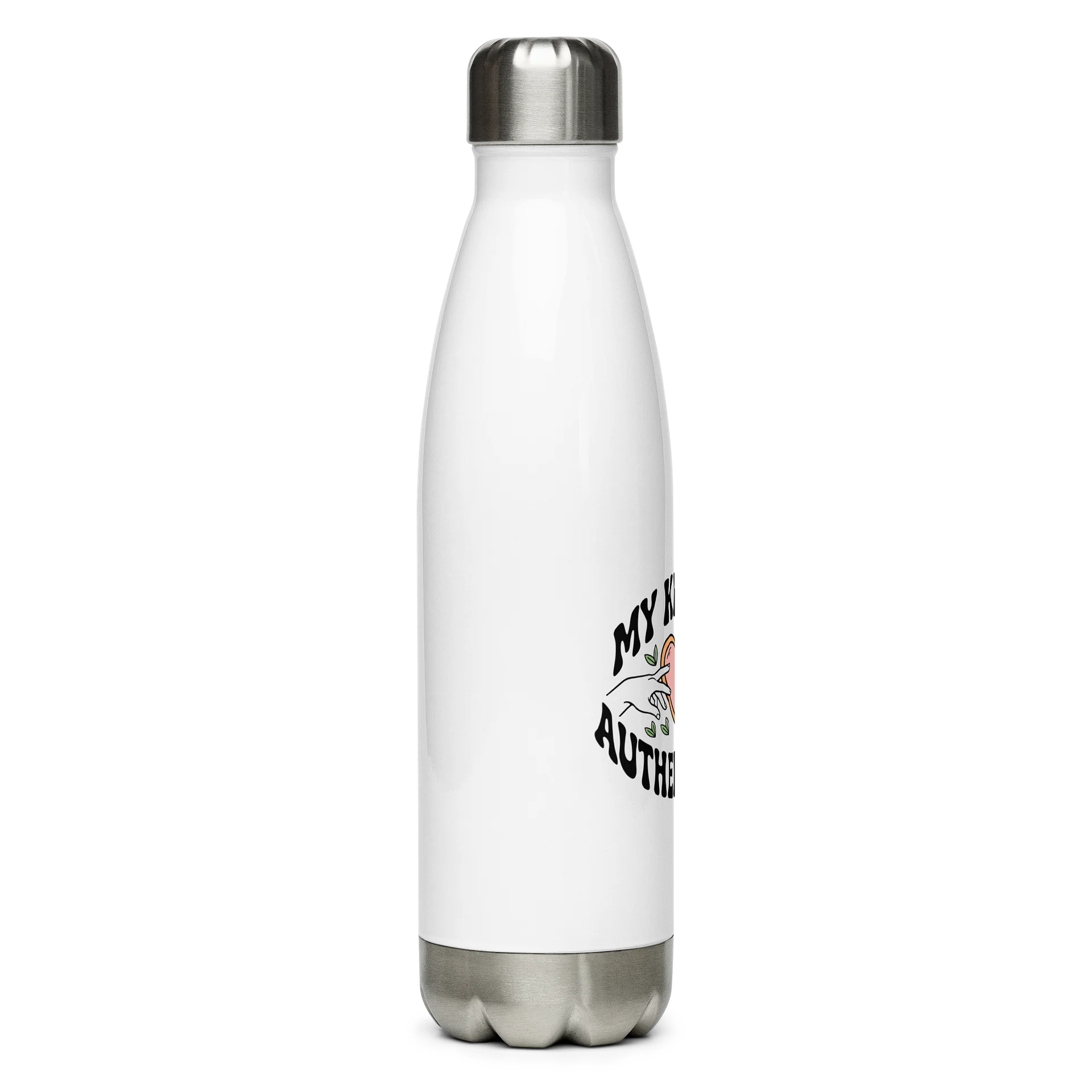 “My Kink Is Authenticity” White Stainless Steel Water Bottle product image (2)