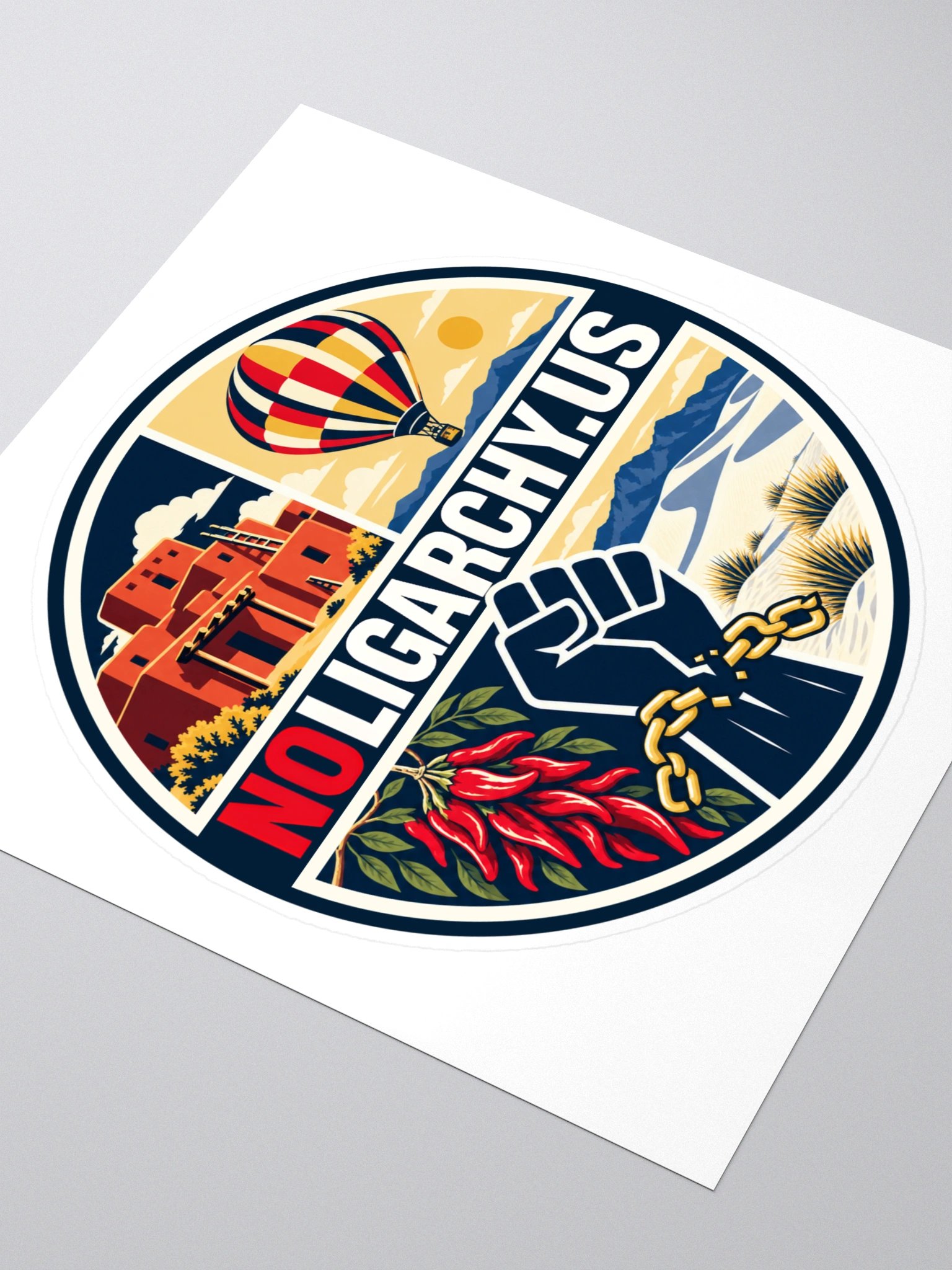 New Mexico NOLIGARCHY.US sticker product image (3)