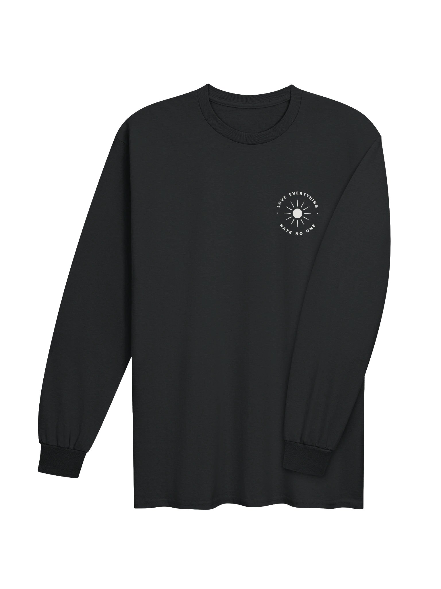 love everything, hate no one || Long Sleeve T-Shirt (Black) product image (4)