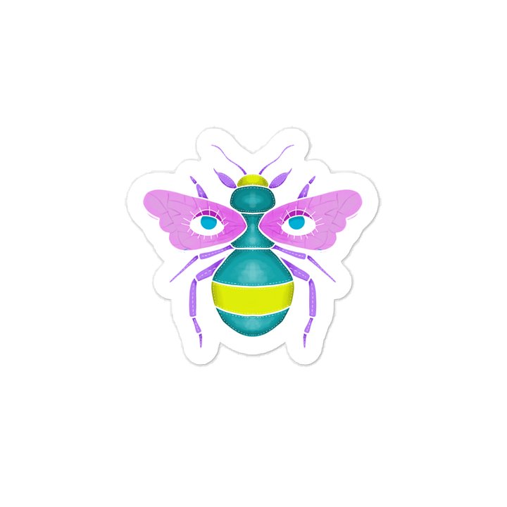 Neon Winged Insect Kiss-Cut Decal product image (1)