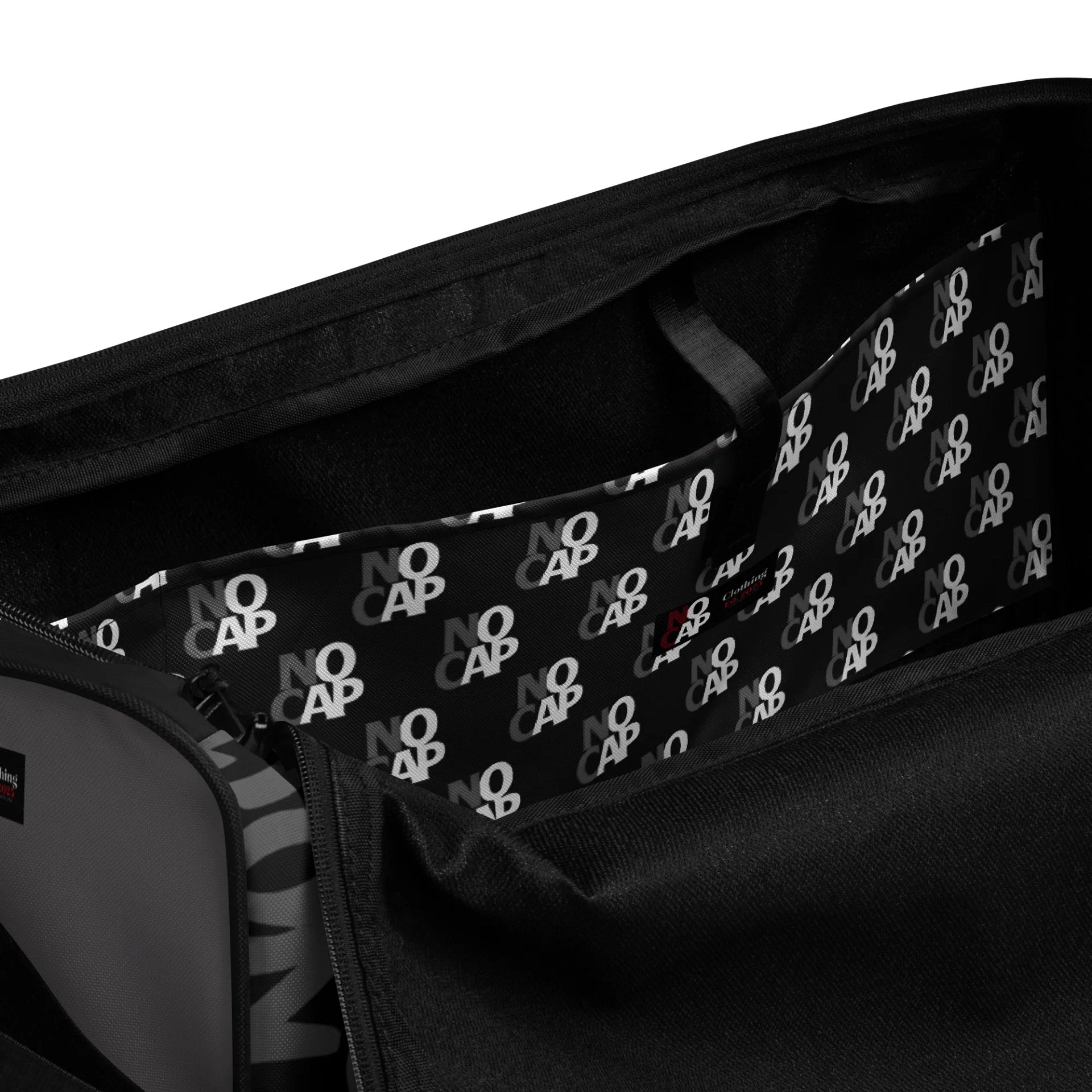 NO CAP | Legacy Series Duffel Bag – Black Pattern Edition product image (6)