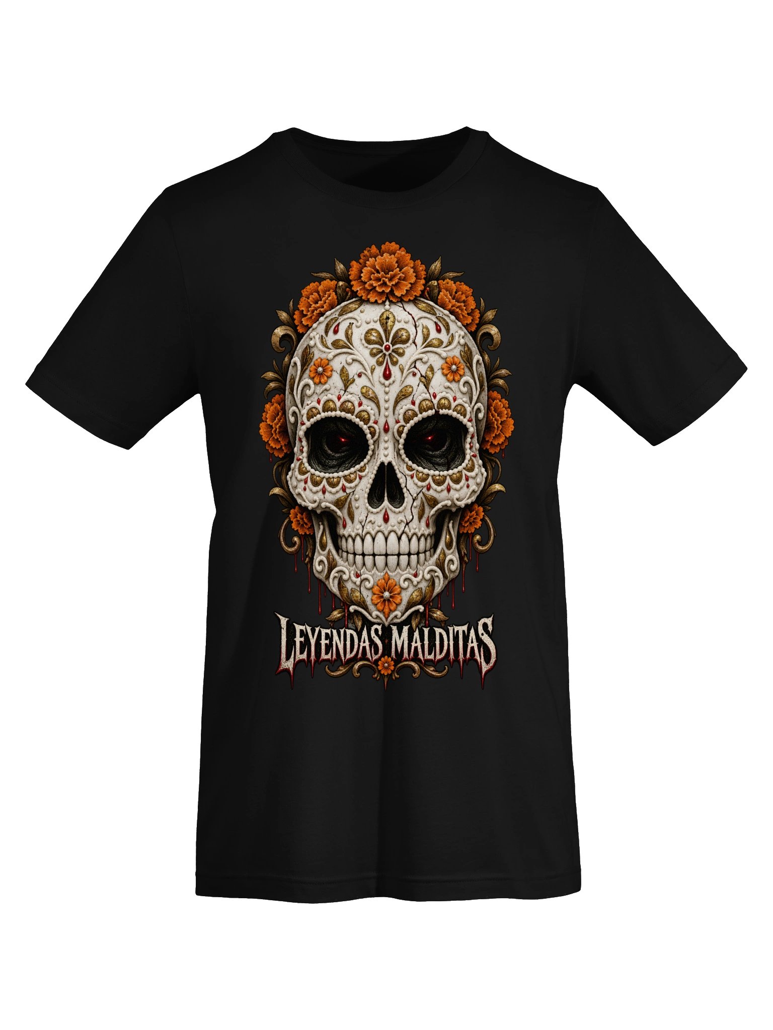 La Calavera Embrujada – Haunted Sugar Skull Día de Muertos Design | Leyendas Malditas product image (5)