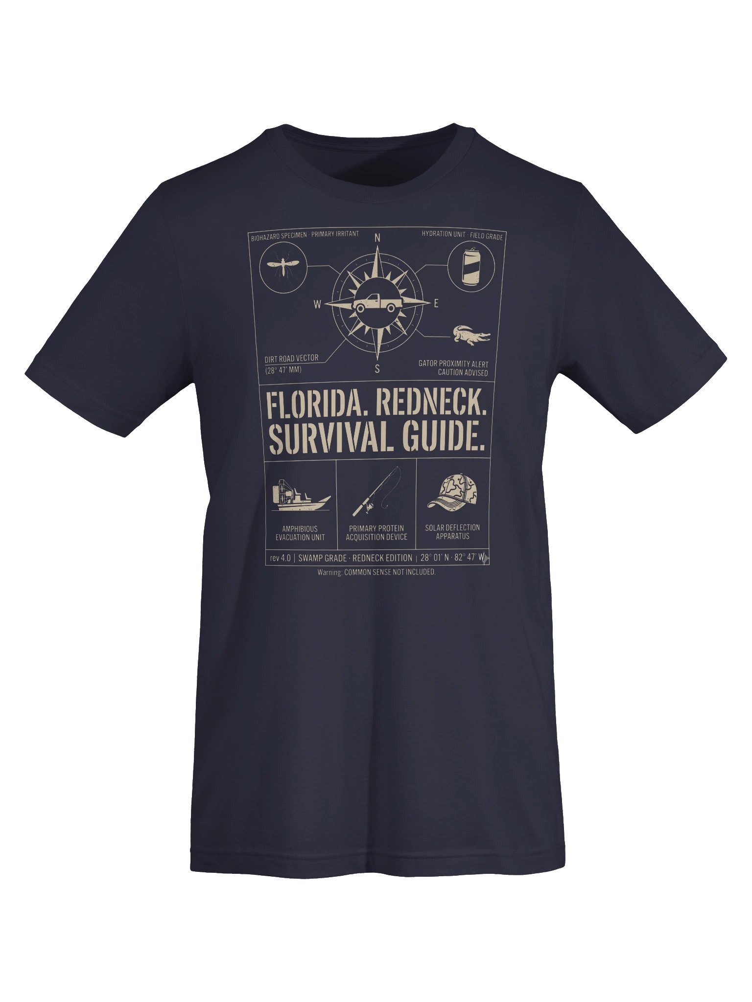 Florida Redneck Survival Guide Blueprint Tee product image (55)