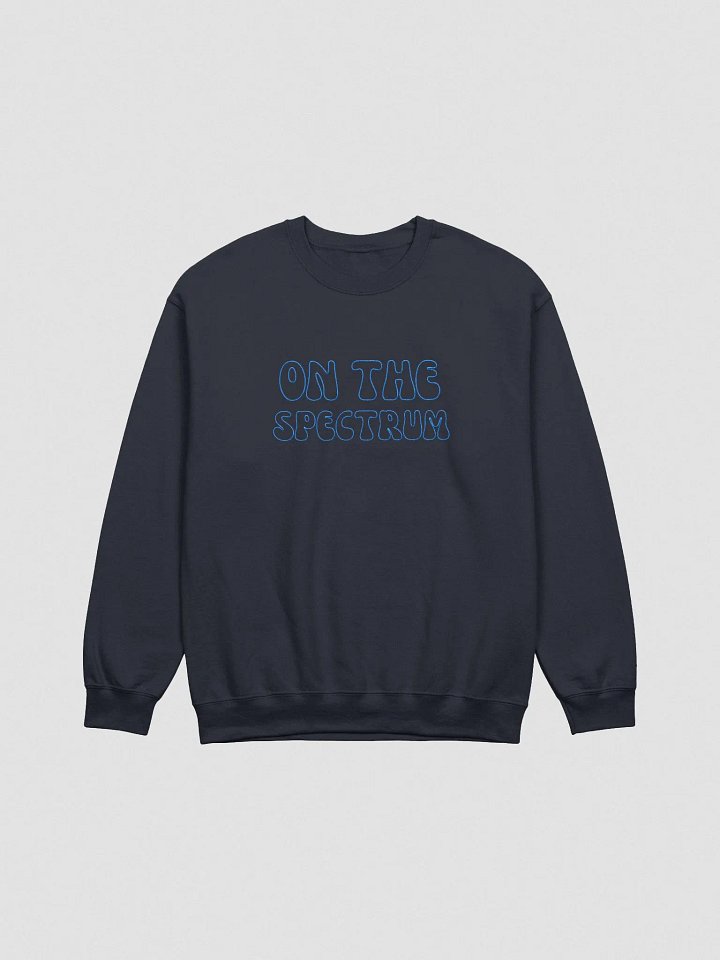 ON THE SPECTRUM OUTLINE (lg. design, aqua thread) embroidered crewneck product image (13)