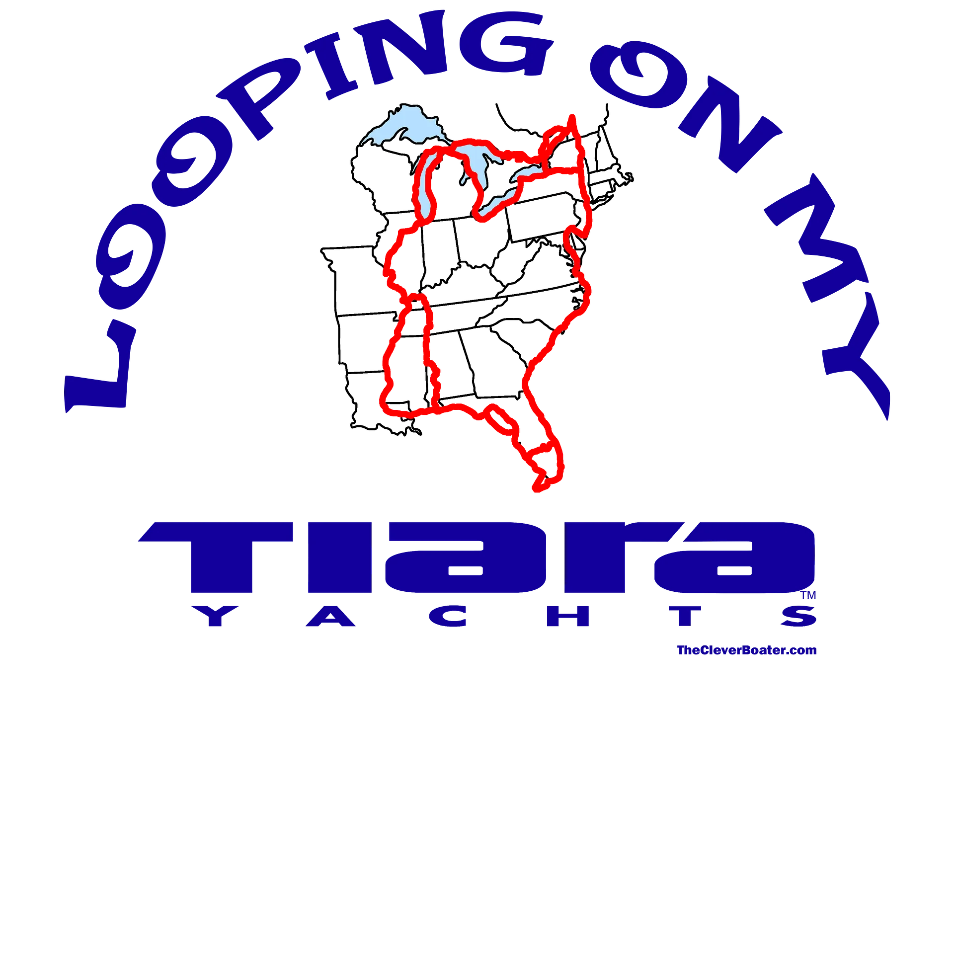 Looping On My Tiara - T-Shirt - Light Shirt w/Blue Logo product image (5)