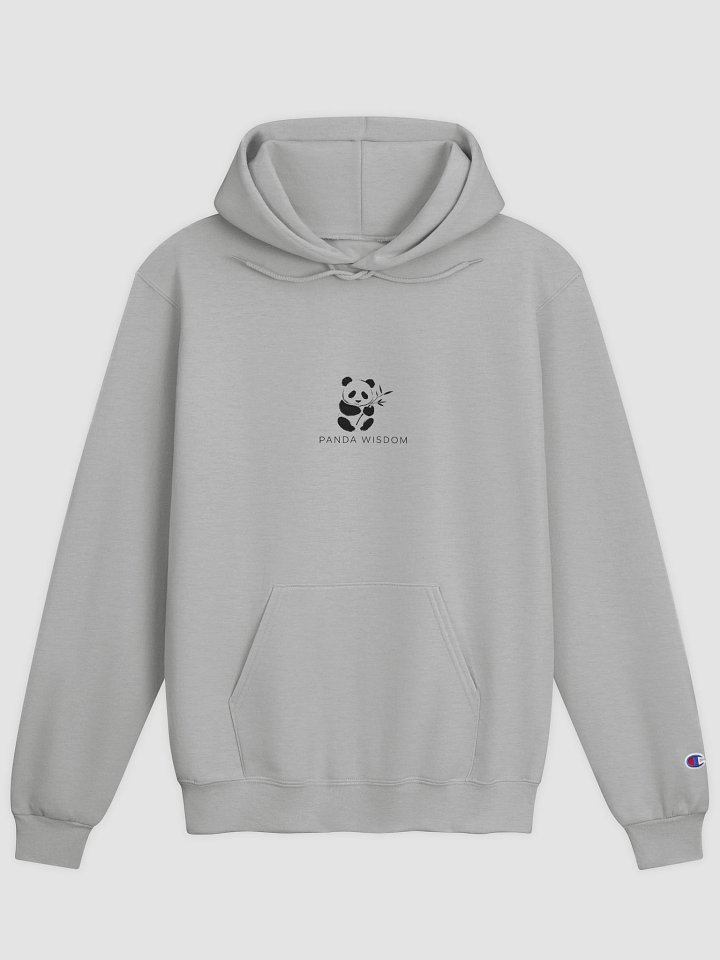 Panda Wisdom Unisex Hoodie - Black on White product image (1)