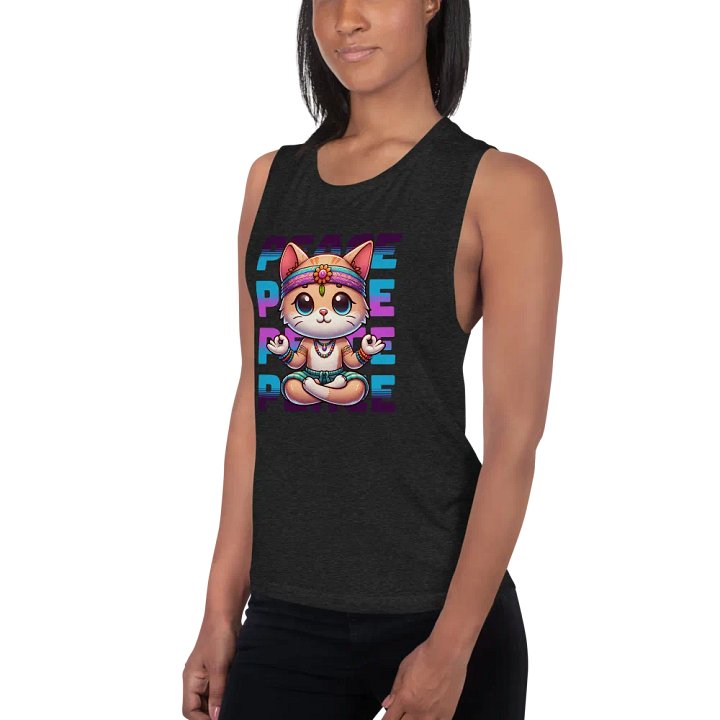 Yoga Cat: Women's muscle tank product image (2)
