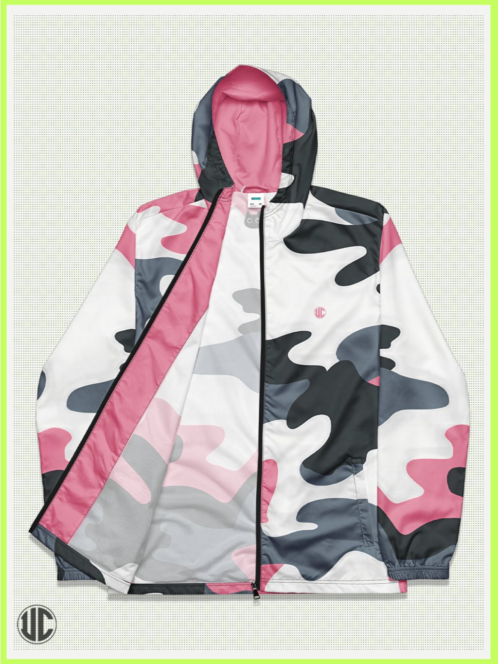 Bubblegum Pink Camo Windbreaker product image (1)