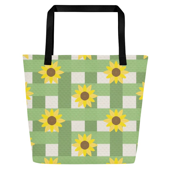 Sunflower Gingham Tote in Green product image (1)