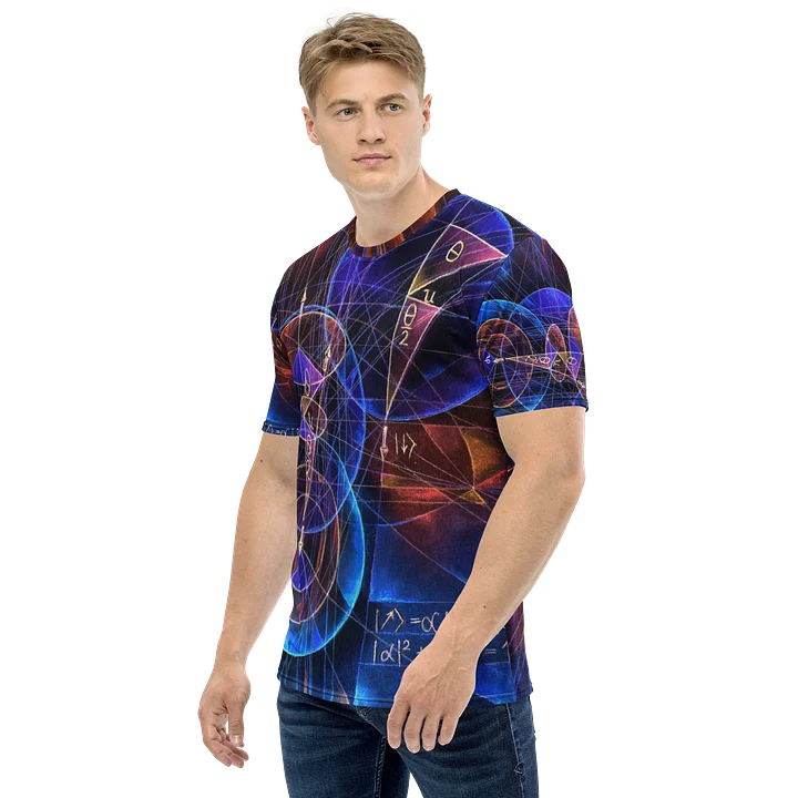 Spinning Projection - Quantum Physics Negative Art Men's Crew Neck T-Shirt product image (1)