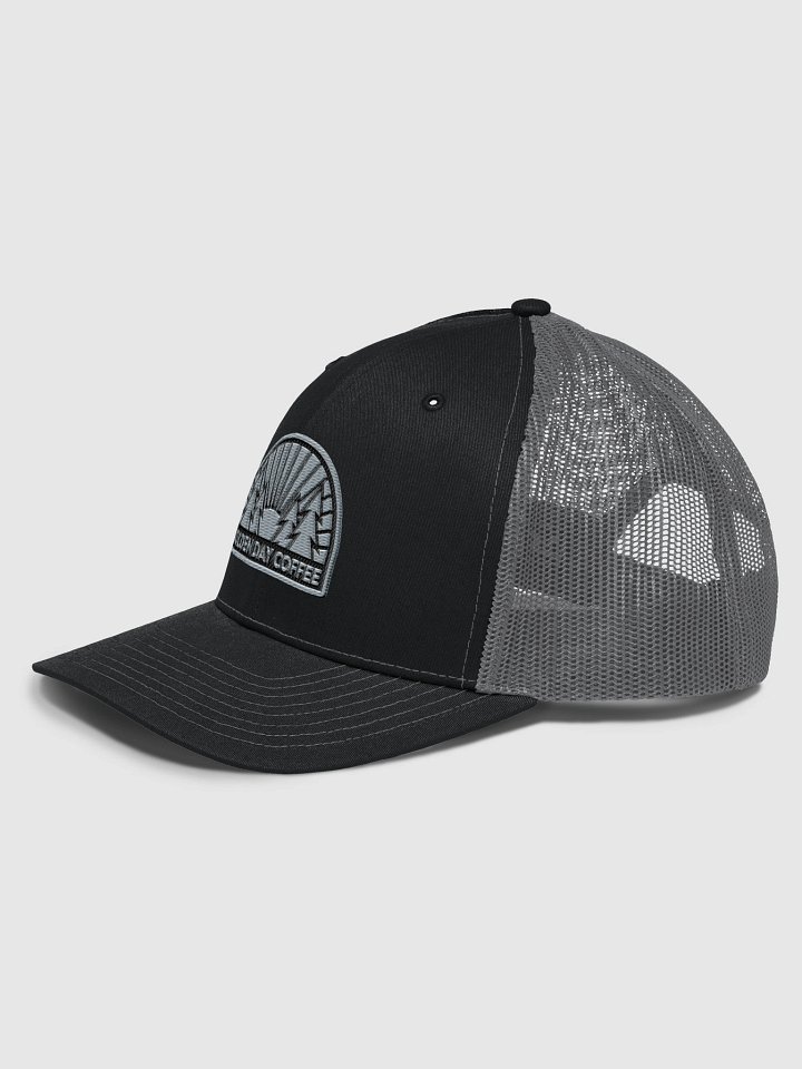 Golden Day Coffee Trucker Hat Silver/Black Logo product image (4)