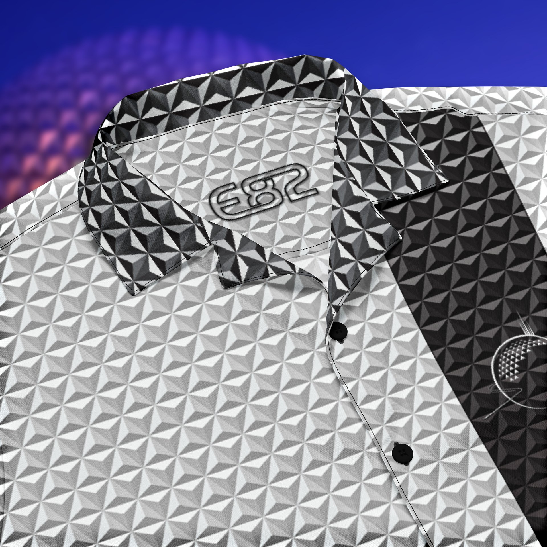 Geodesic Monochrome Atomic Retro Shirt product image (4)