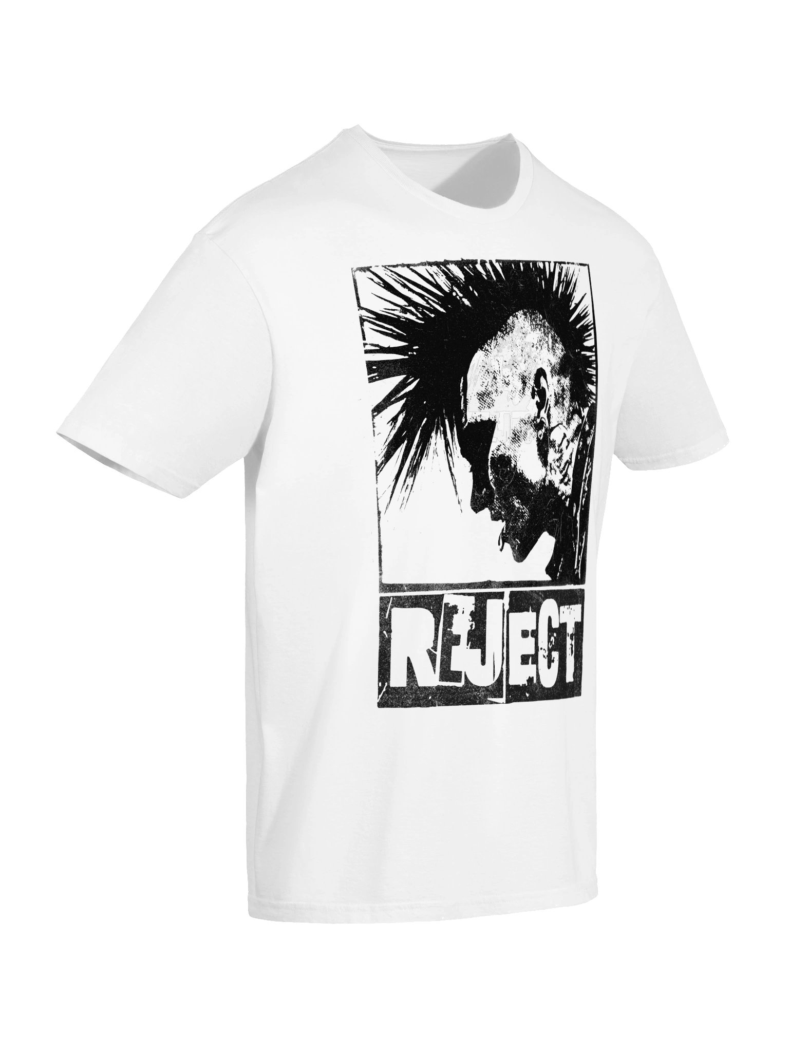 Reject Punk Graphic T-Shirt, White Alternative Streetwear Punk Rock Tee product image (5)