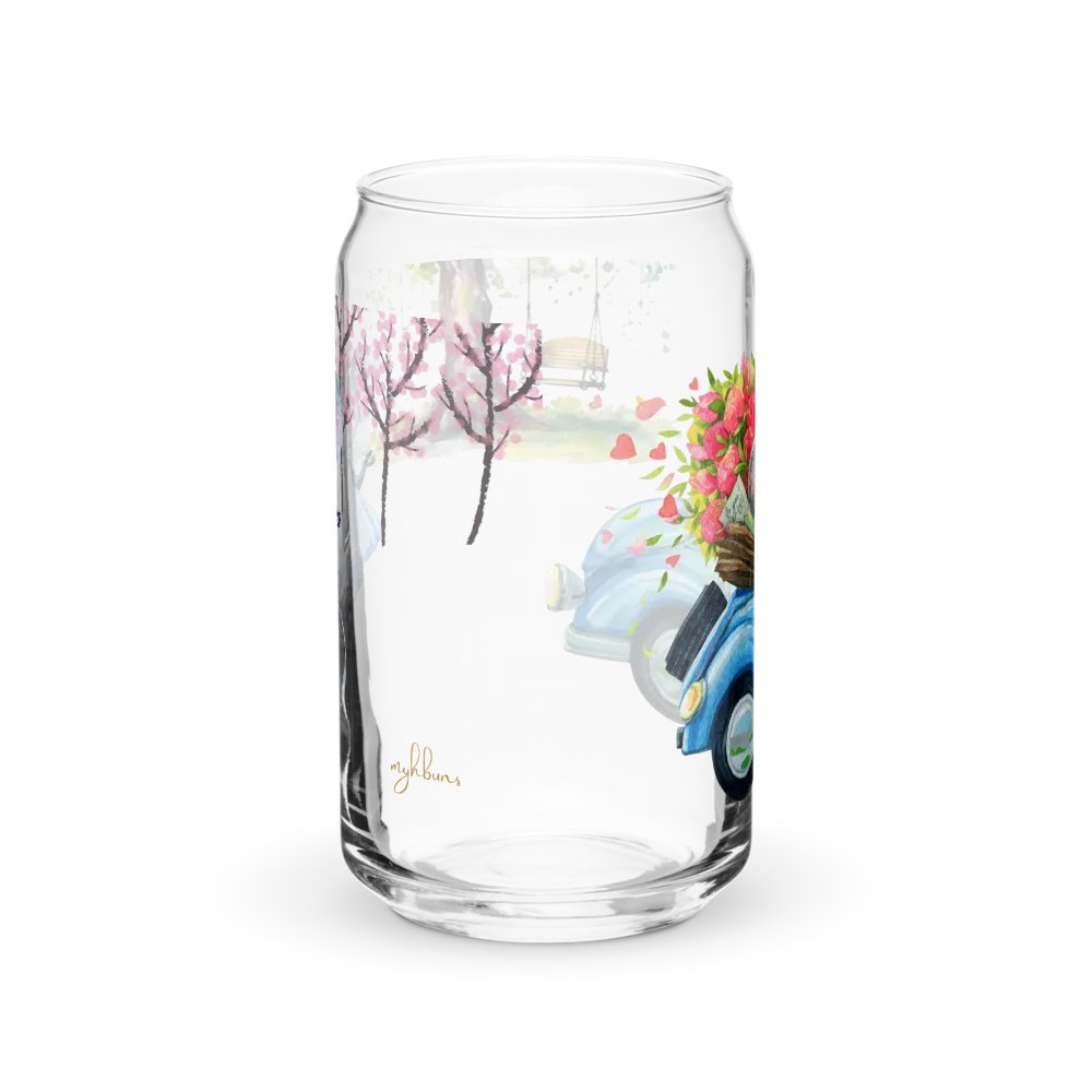 Four Seasons of Love: Love In Full Bloom Can-Shaped Glass | Romantic Spring Drinkware product image (8)