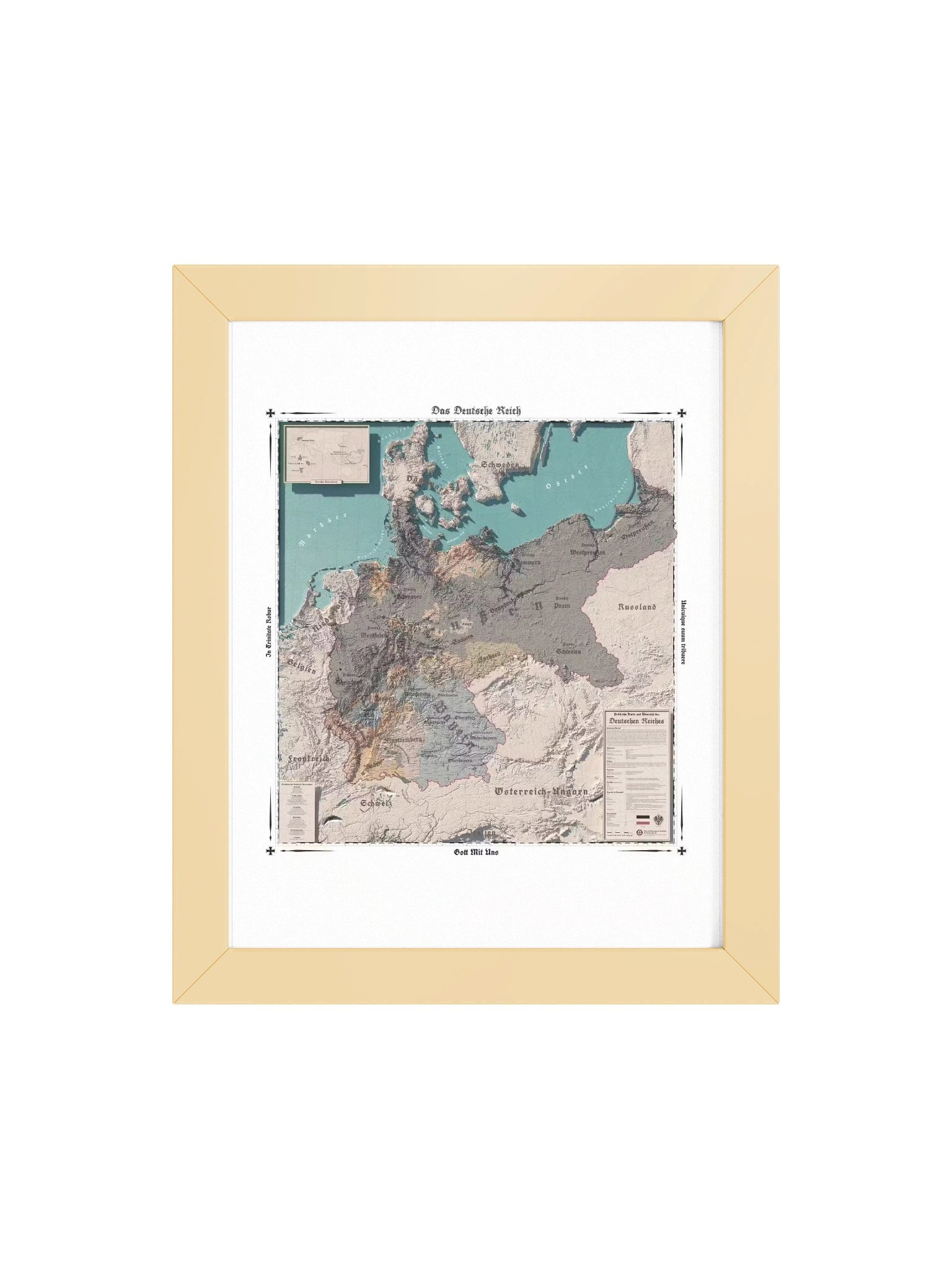 The German Empire - 1914 - Framed Map product image (4)
