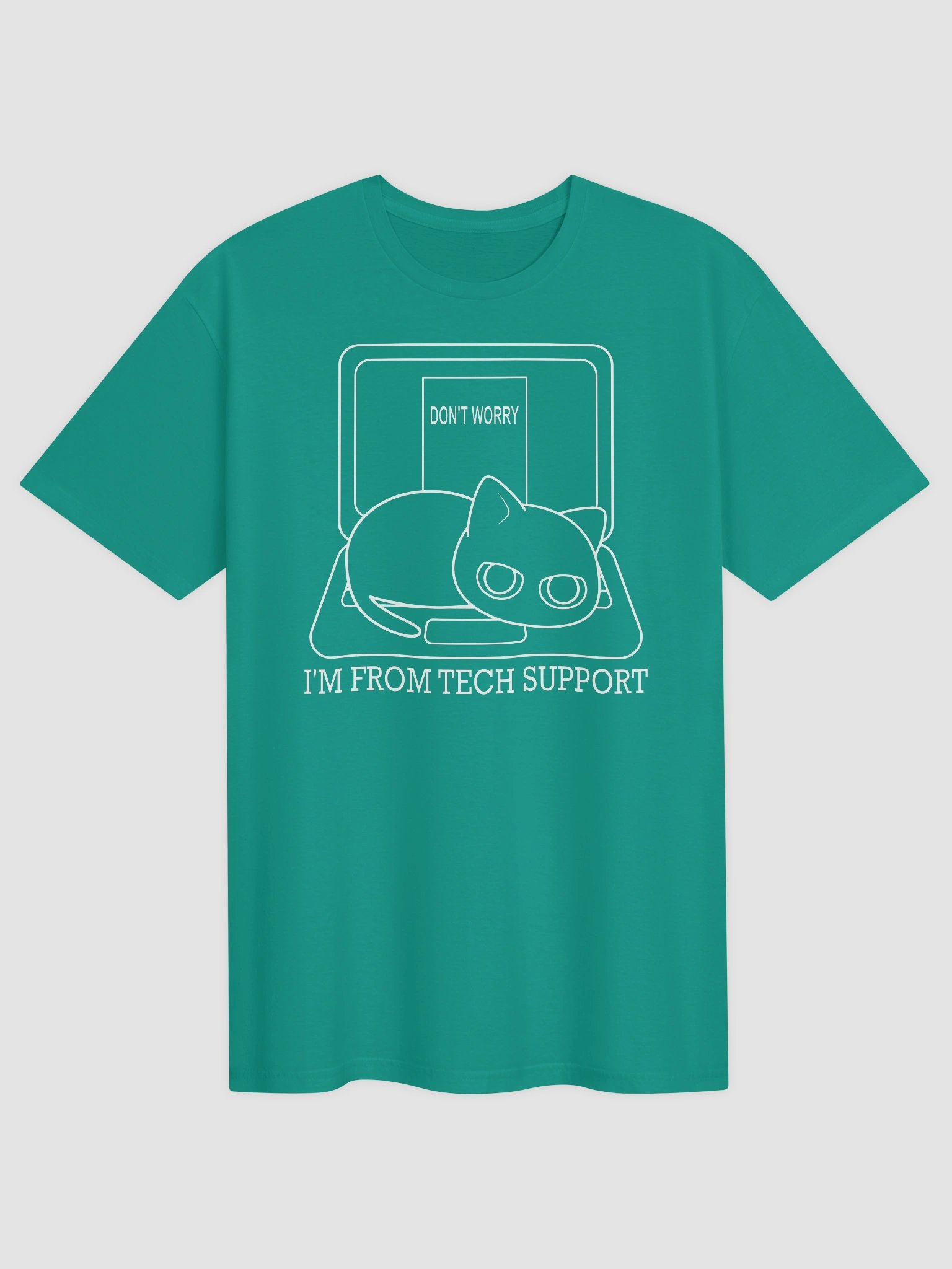 Cat on Laptop (White Print) - Unisex Adult Super Soft Lightweight T-shirt product image (22)