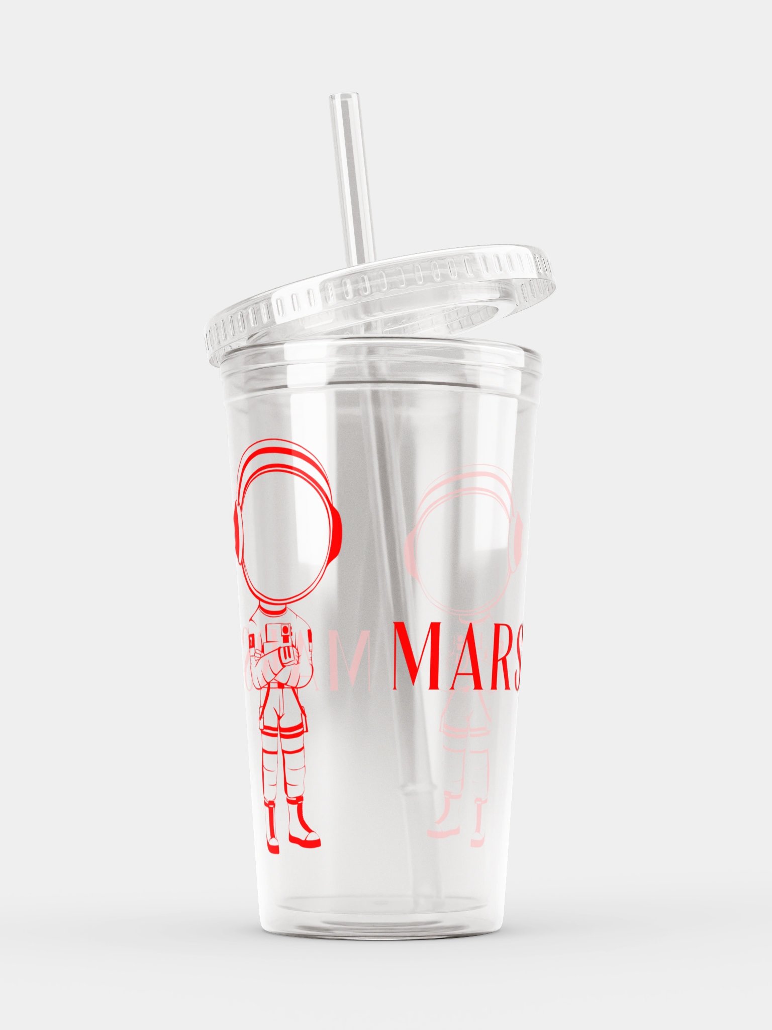 MARS Astronaut Tumbler in Clear with Red Ink product image (3)