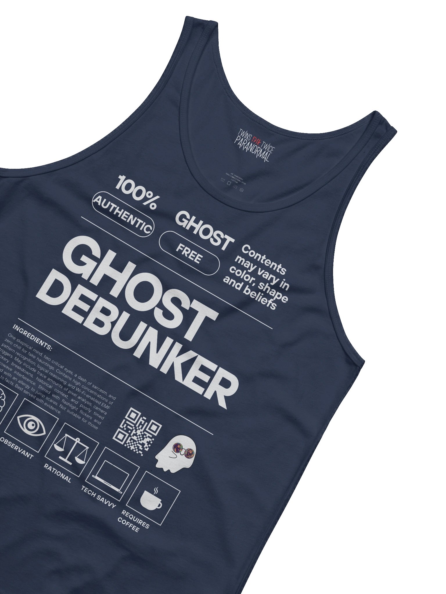 Certified Ghost Debunker Label Tank product image (19)