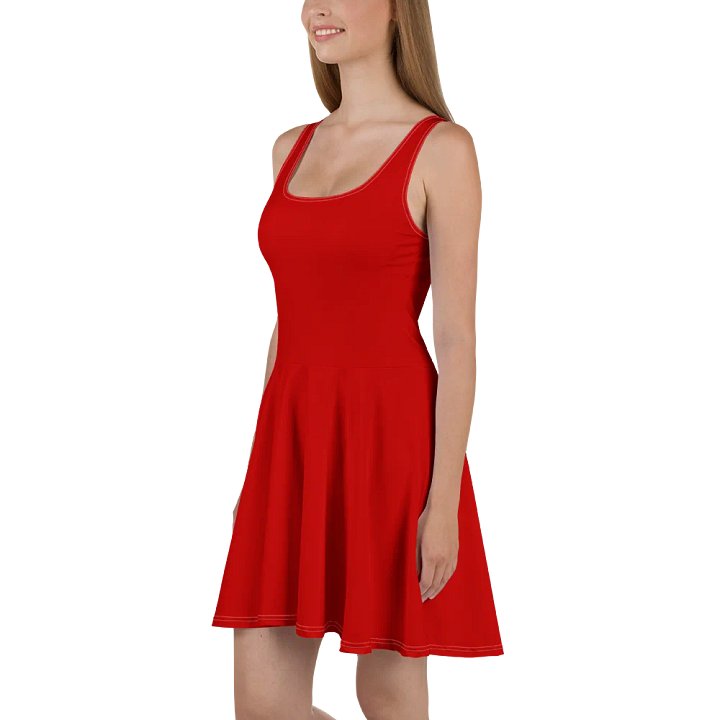 Skater Dress Red Dress Woman product image (2)