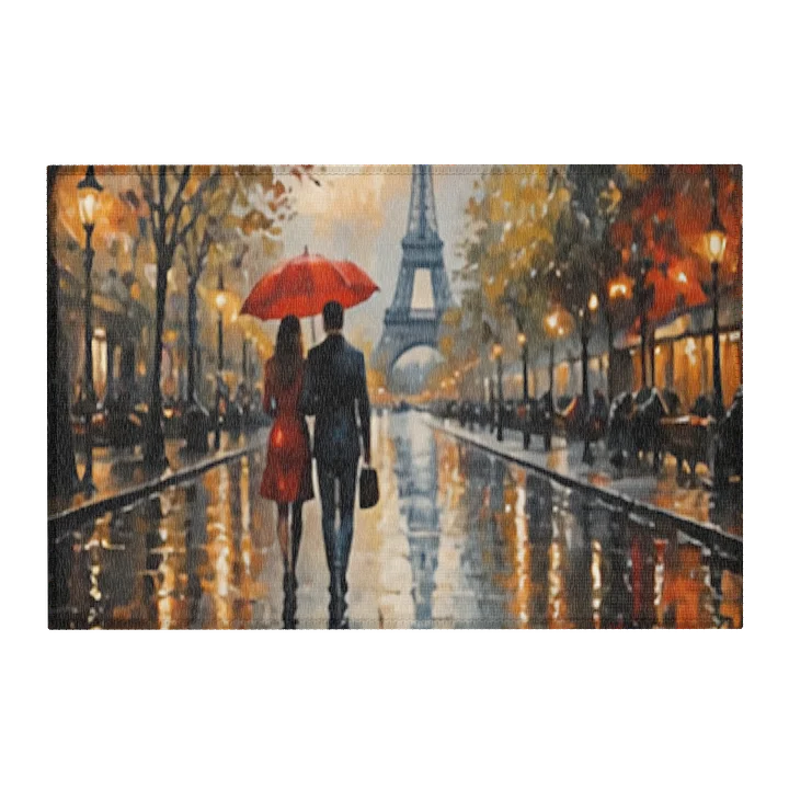 A Symphony in Slate: Rainy Day in Paris Area Rug product image (2)