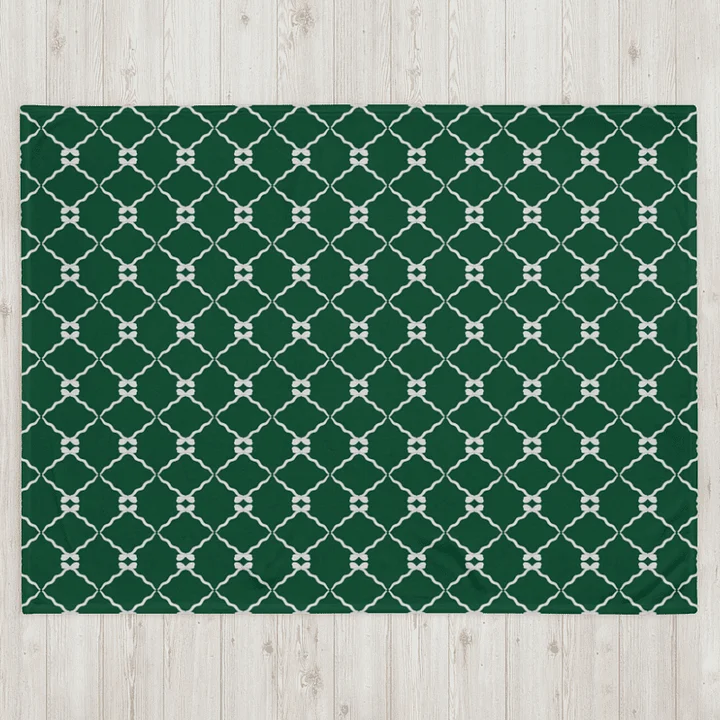 Bows and Ribbon in Green and White Throw Blanket product image (3)