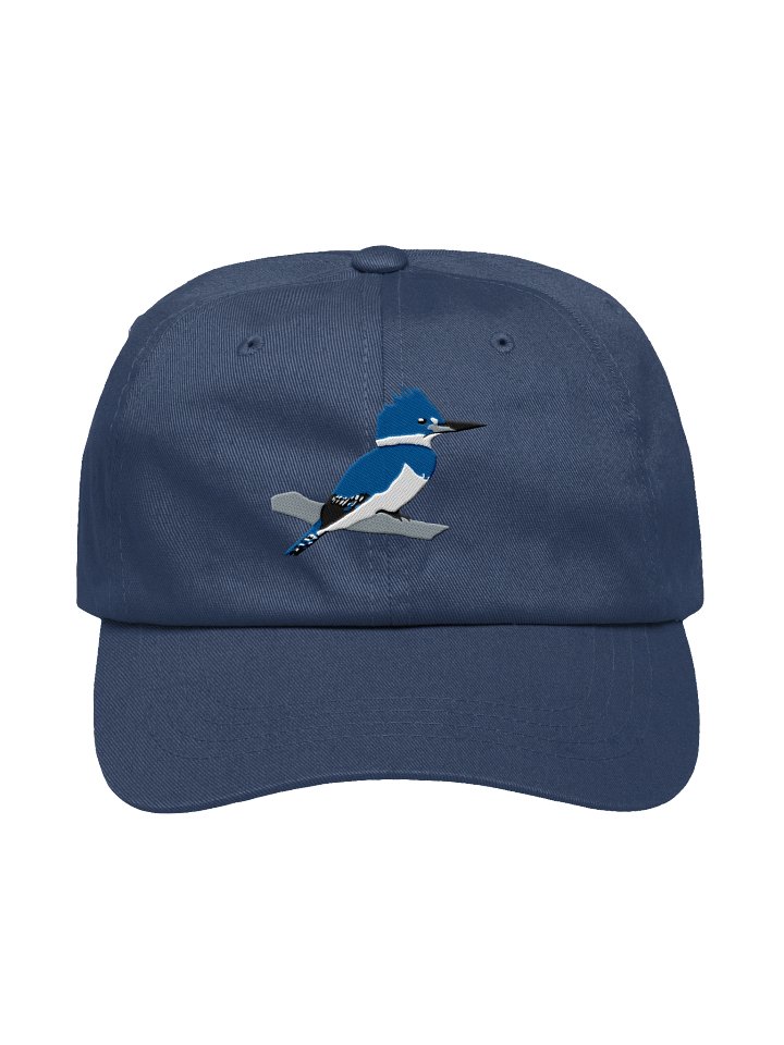 Embroidered Belted Kingfisher Hat | Perched Bird Dad Hat | Birdwatching Cap product image (4)