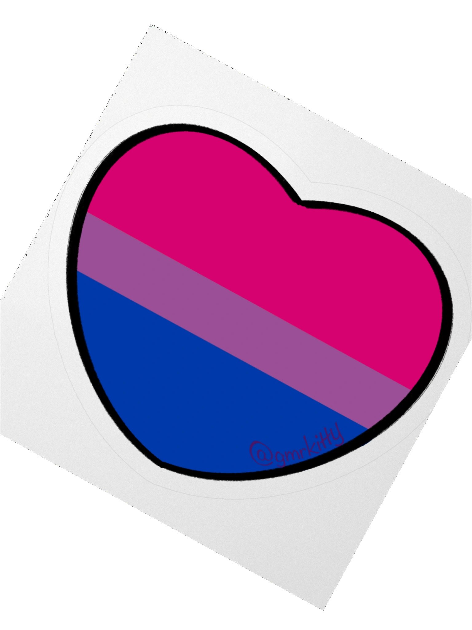 Bi Pride Heart Sticker product image (5)