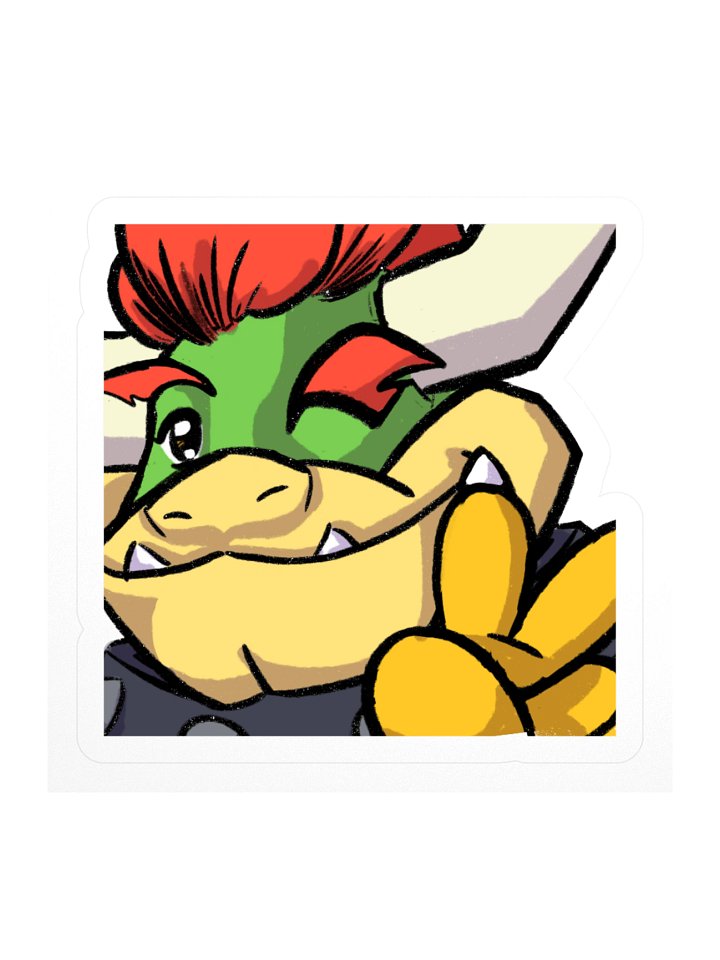 Bowser Peace Emote Sticker product image (1)