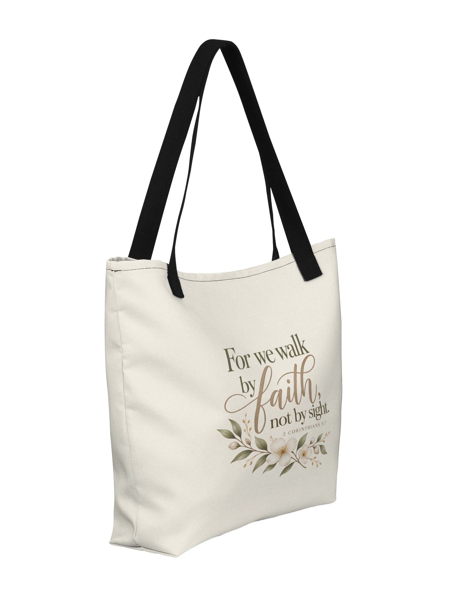 Walk by Faith – 2 Corinthians 5:7 Christian Tote Bag product image (4)