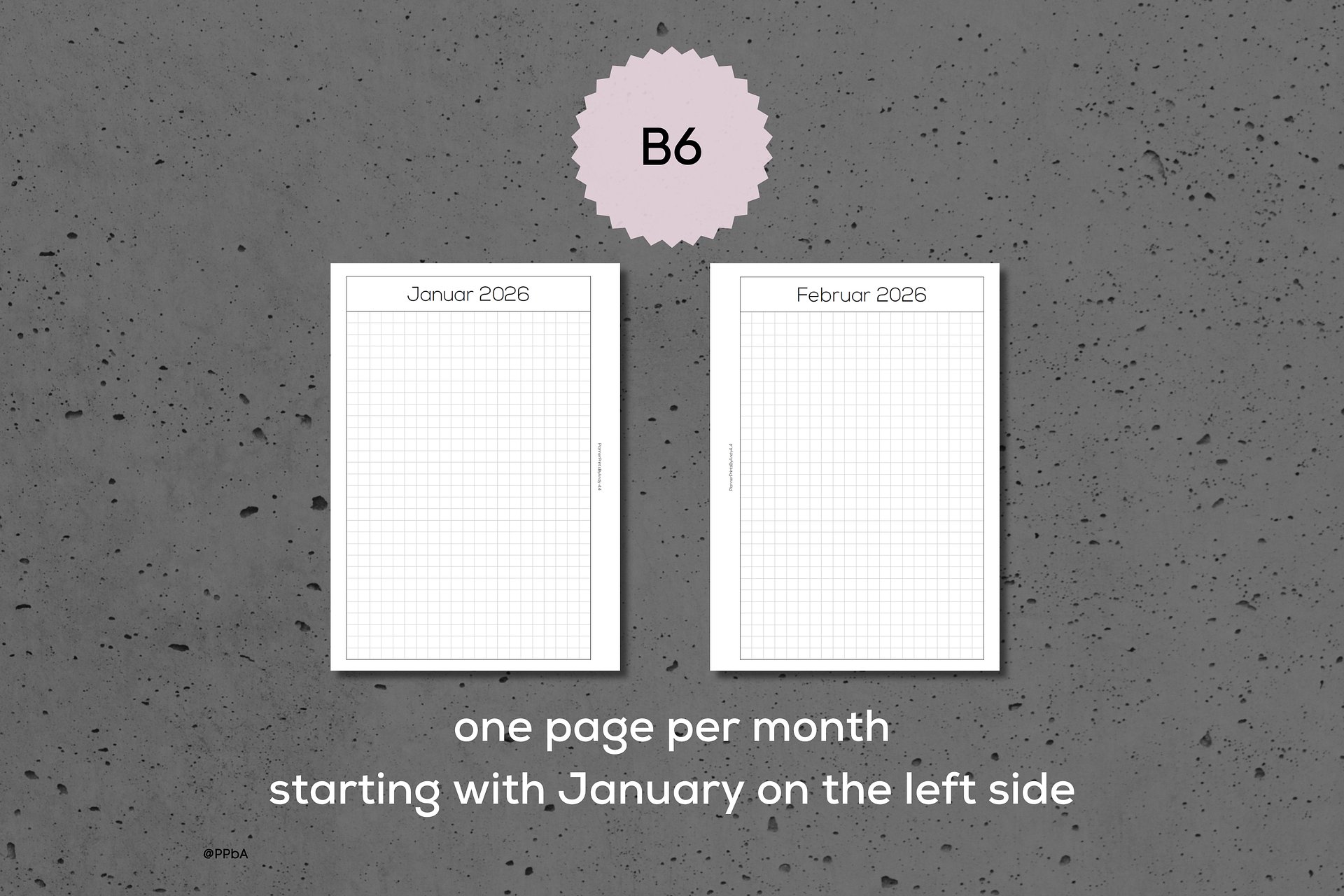 monthly note pages - B6 - 2026 (4.4) product image (4)