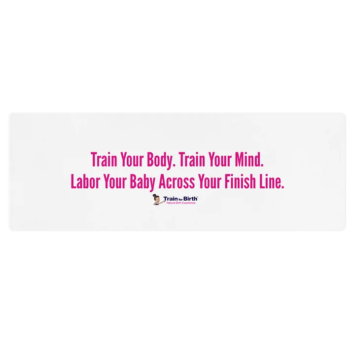 Train for Birth® White/Pink Yoga Mat product image (1)