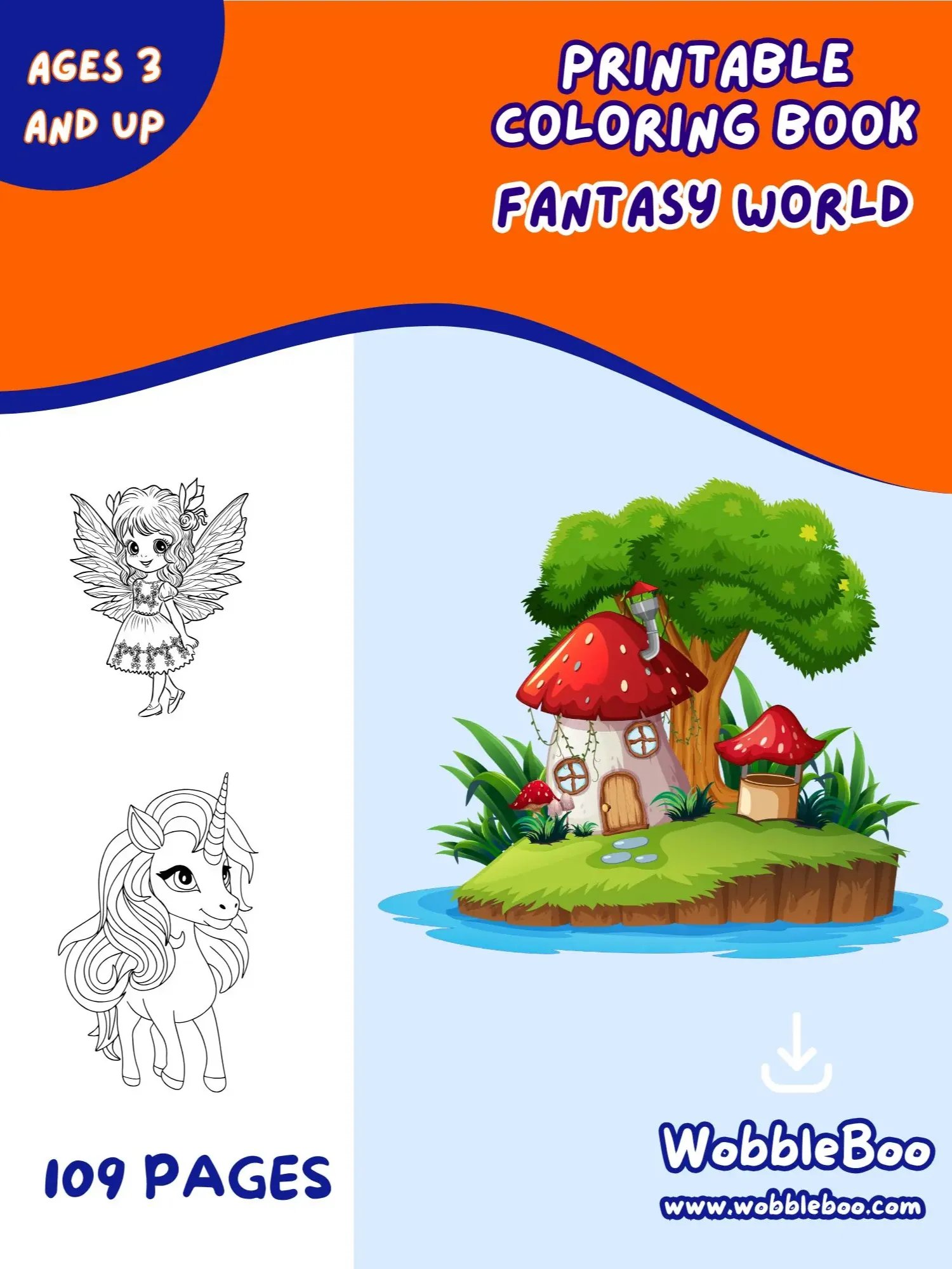 Fantasy World Coloring Book product image (1)