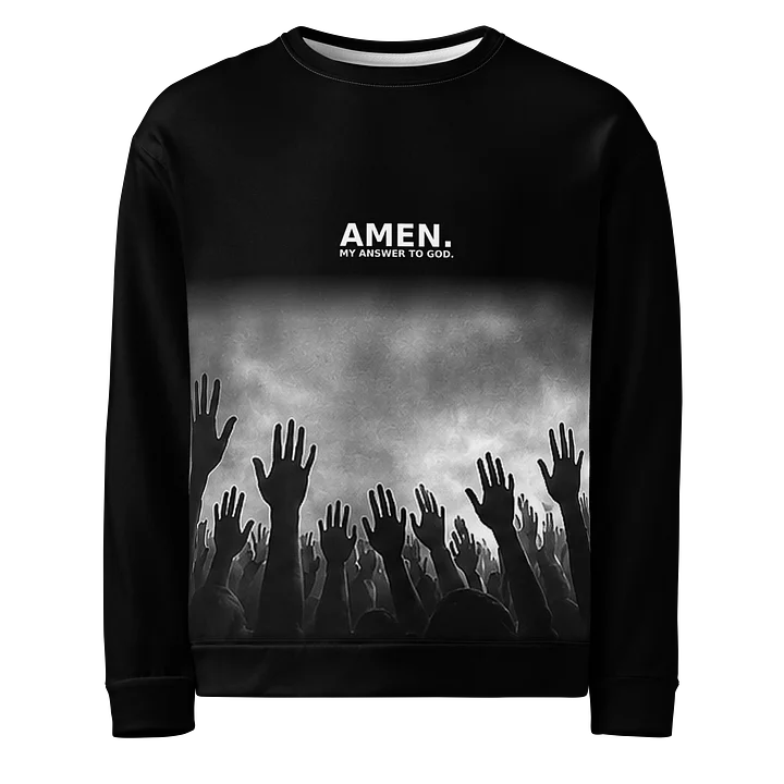 AMEN. My Answer To God | Premium Christian Sweatshirt | Minimal Worship Streetwear product image (1)