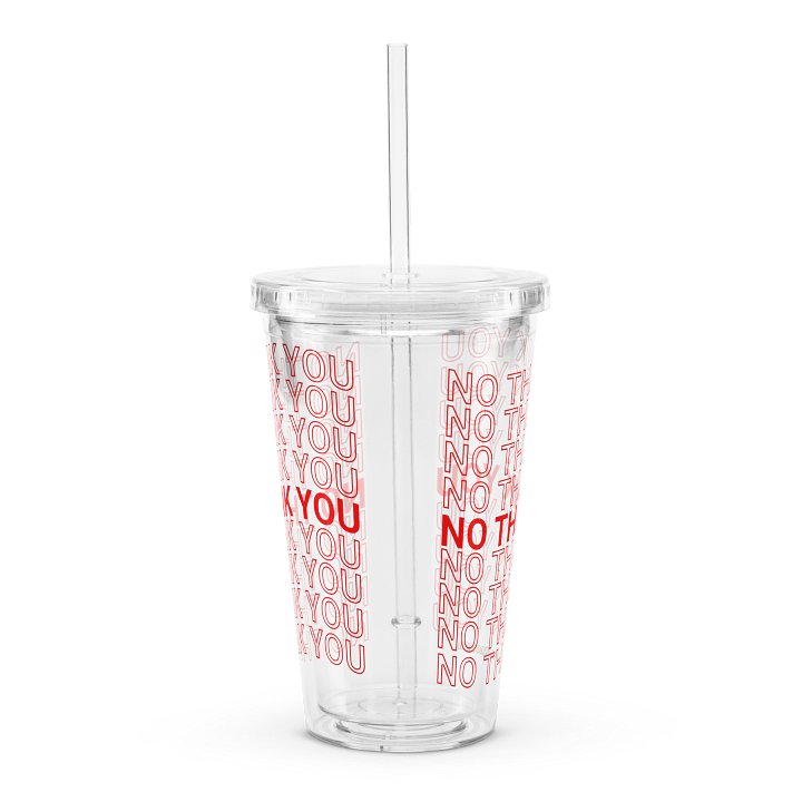 No Thank You Plastic Tumbler product image (1)
