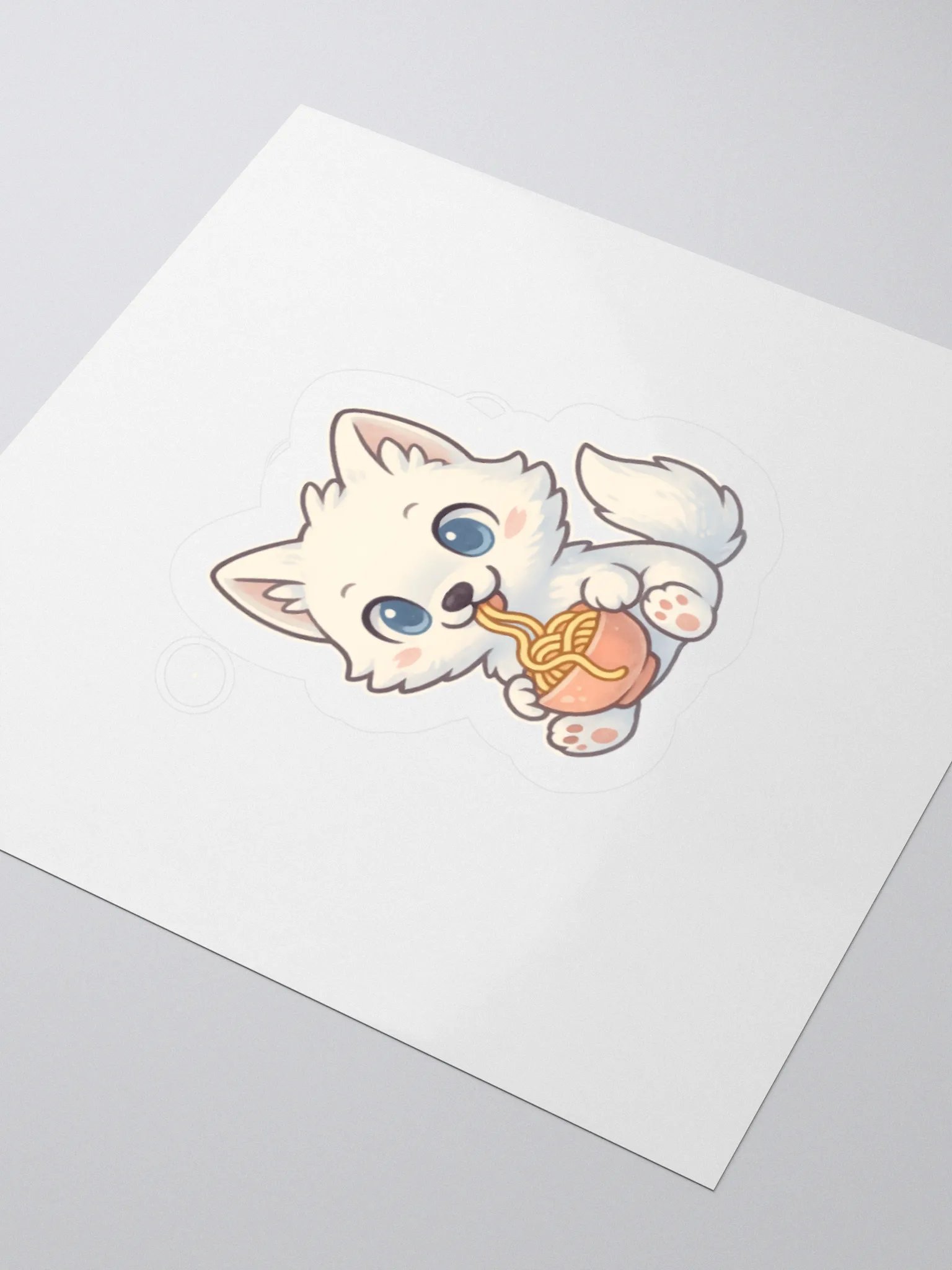Noodle Time Arctic Fox Sticker product image (5)