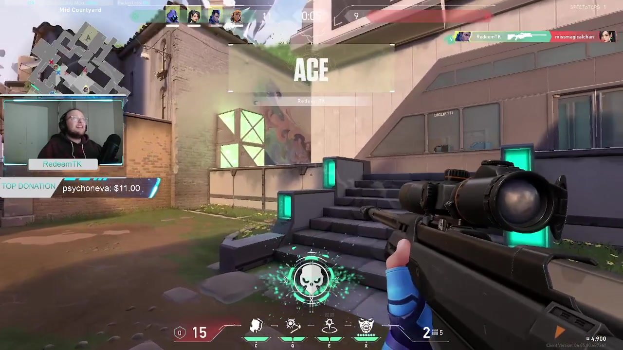 my first op ace! catch my next one at twitch.tv/redeemtk