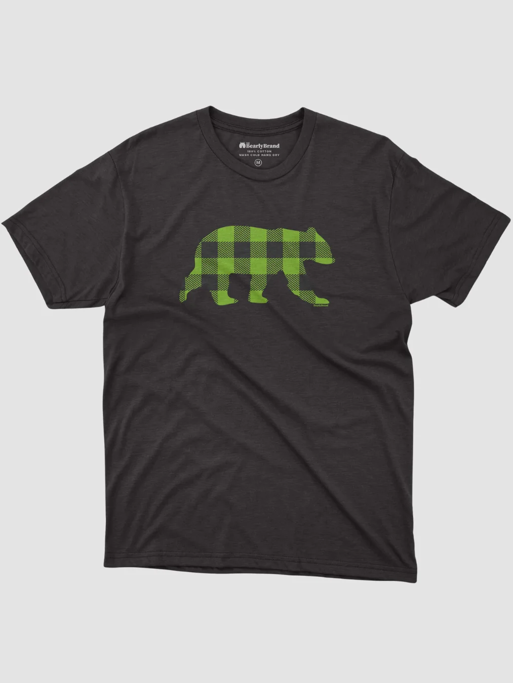 Green Buffalo Check Bear T-Shirt product image (1)