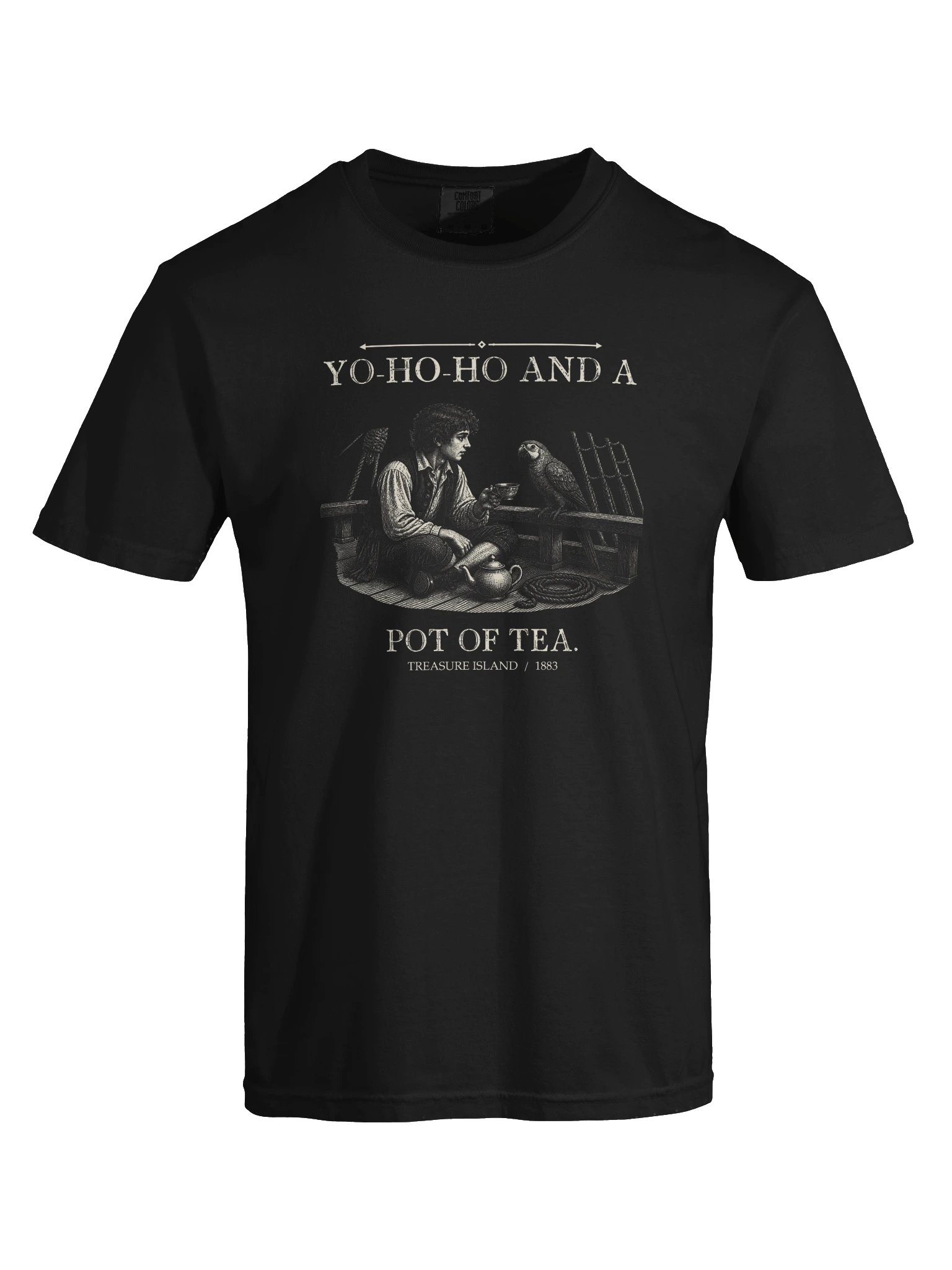 Yo Ho Ho Pot Tea -- Treasure Island Tee (Dark) product image (25)