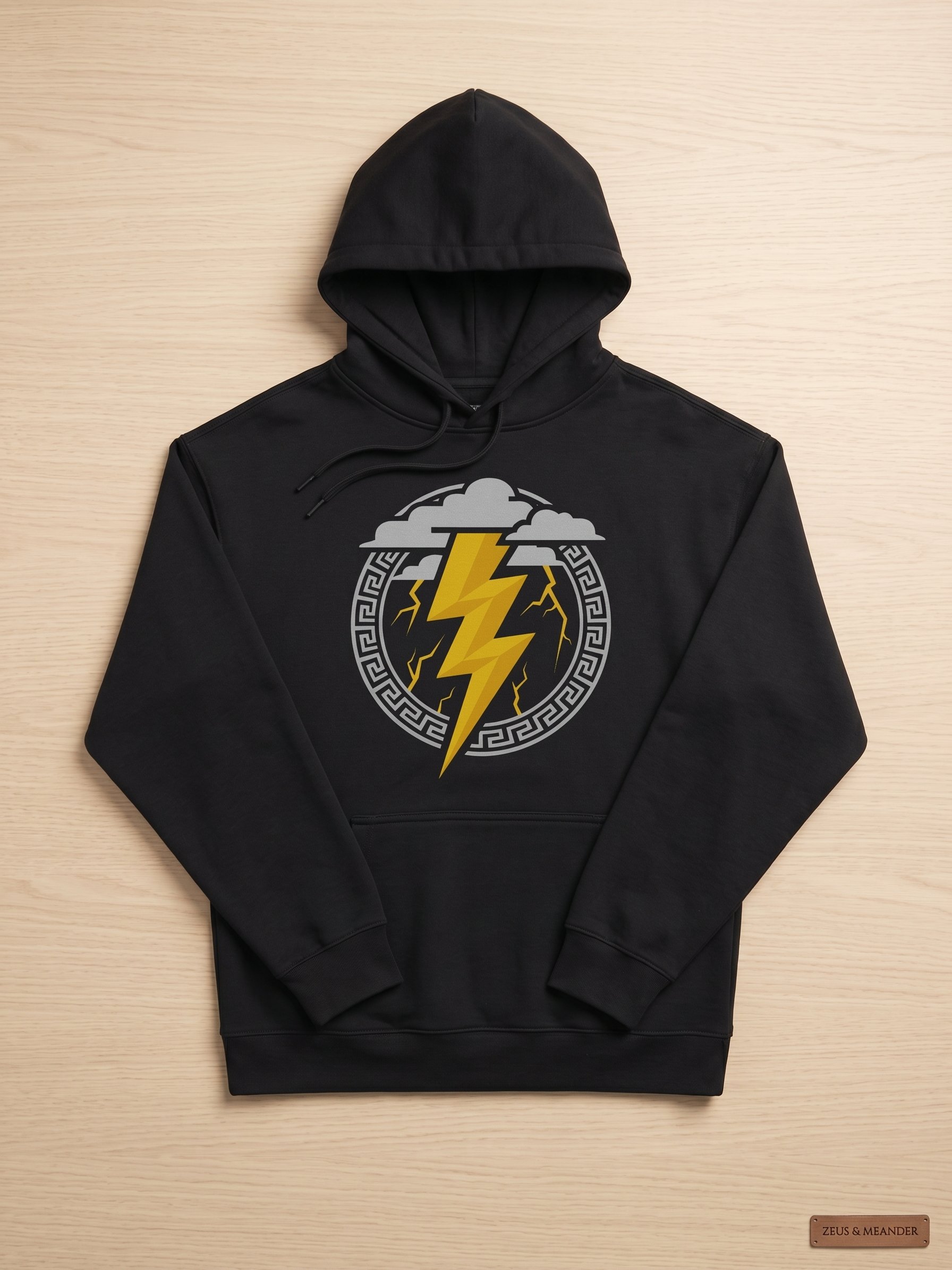 Zeus Lightning Oversized Hoodie – Greek Mythology Thunderbolt product image (12)