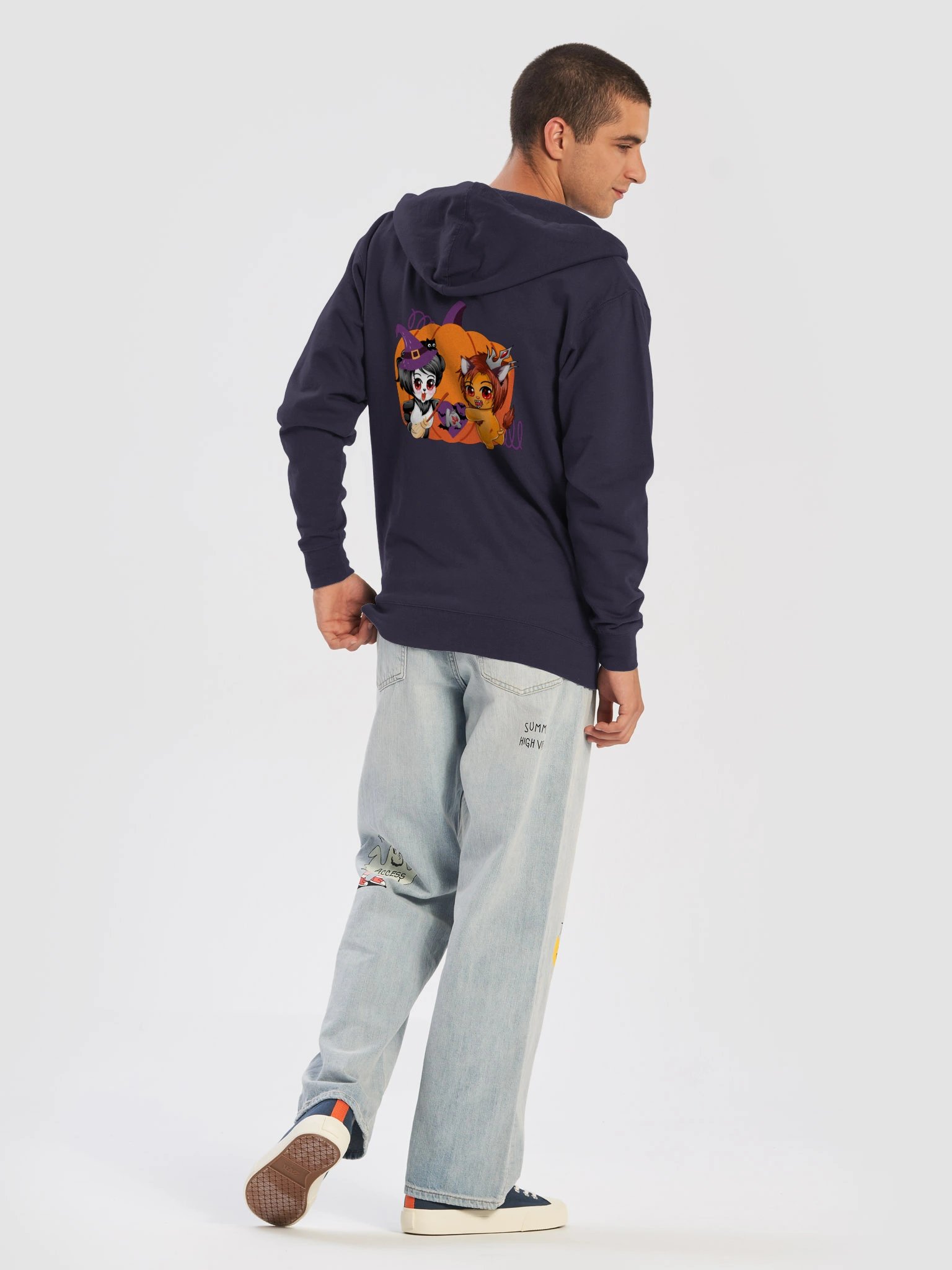 S&P Pumpkin & Heart Logo Hoodie with Zipper (Multiple colors) - Halloween 2026 product image (8)