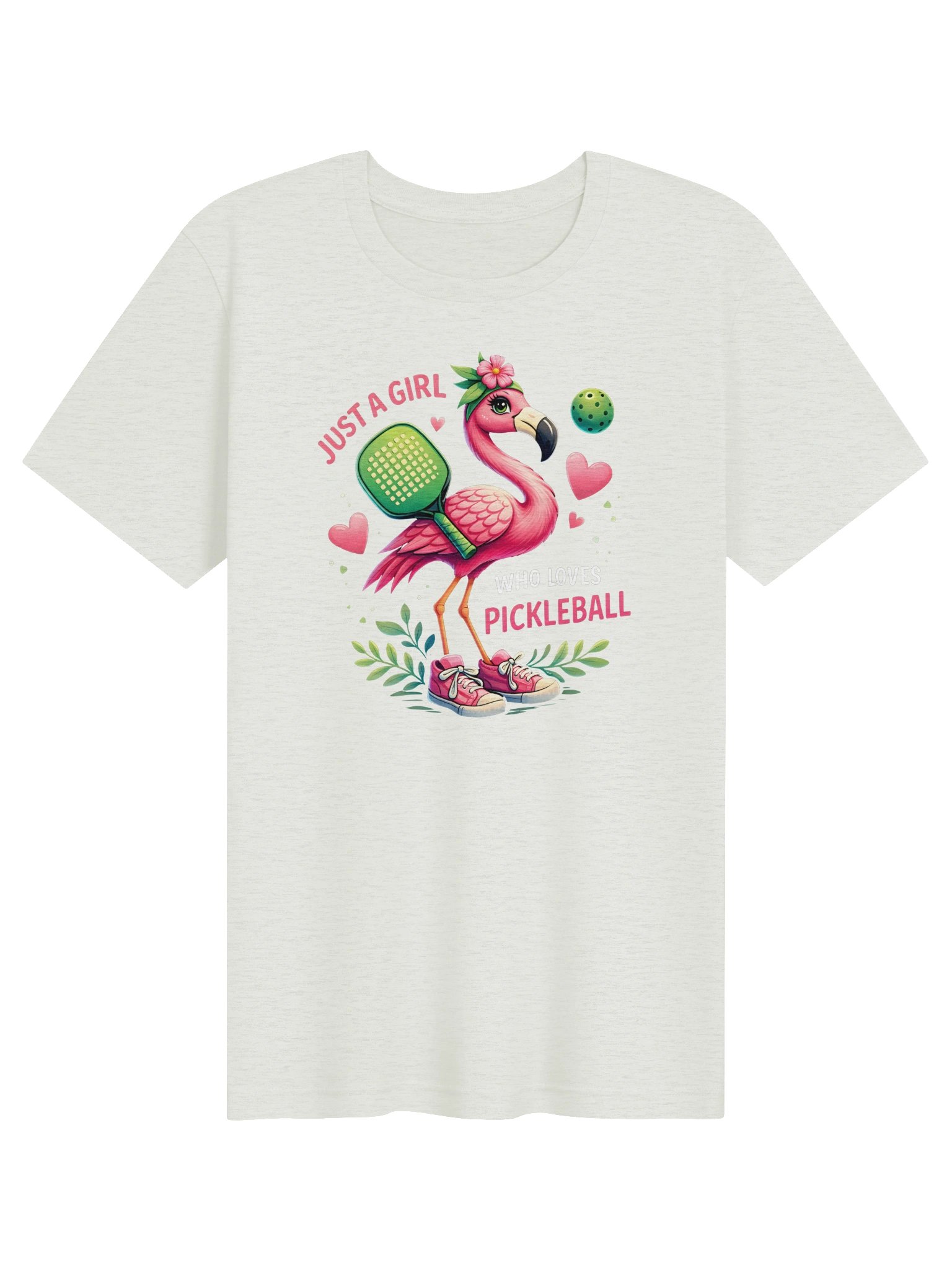 Just a Girl Who Loves Pickleball T-Shirt | Flamingo Pickleball Tee product image (7)
