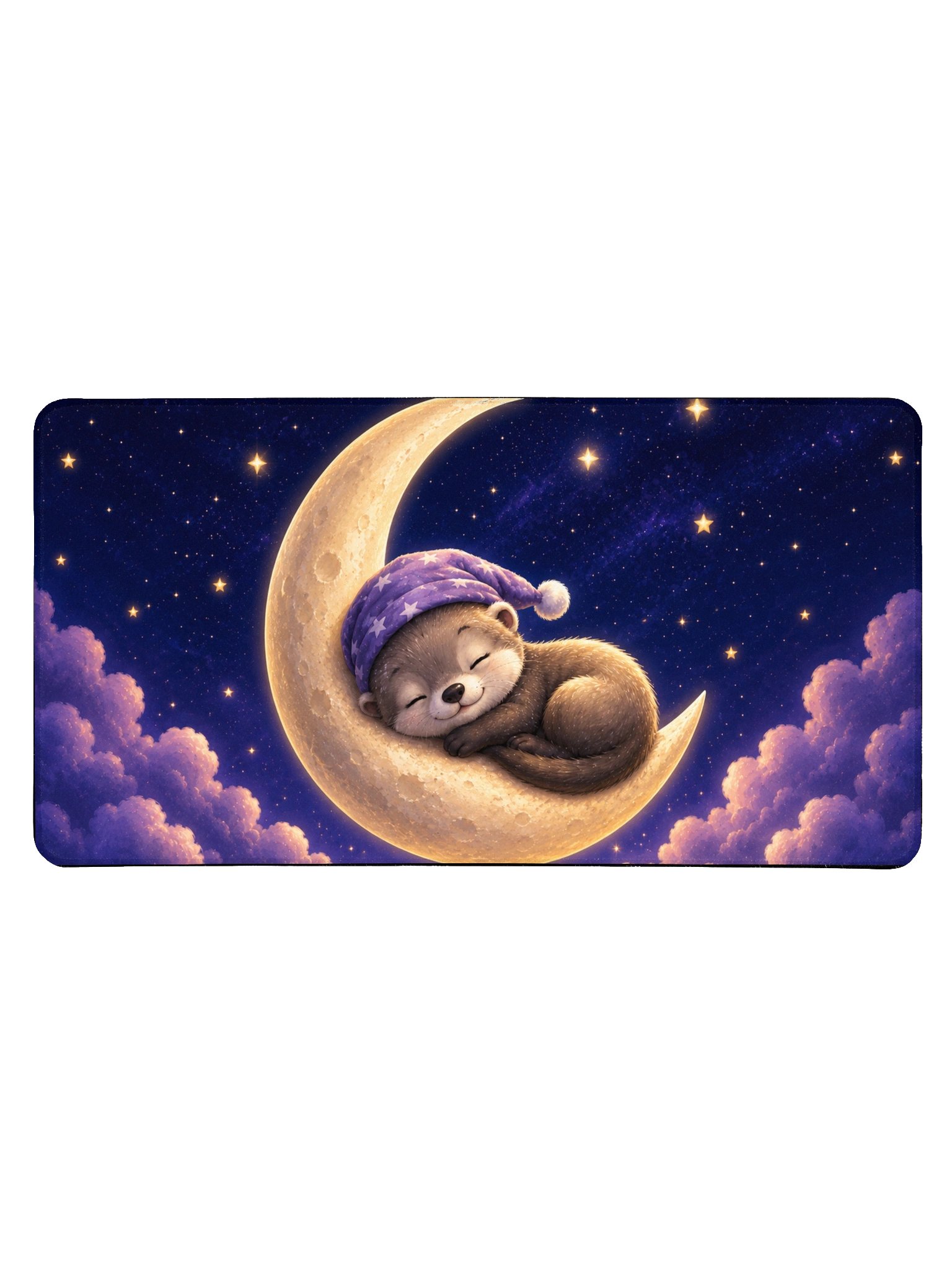 Moonlit Dreams Crescent Moon Dreams Desk Mat | BabyEbonWorld product image (1)