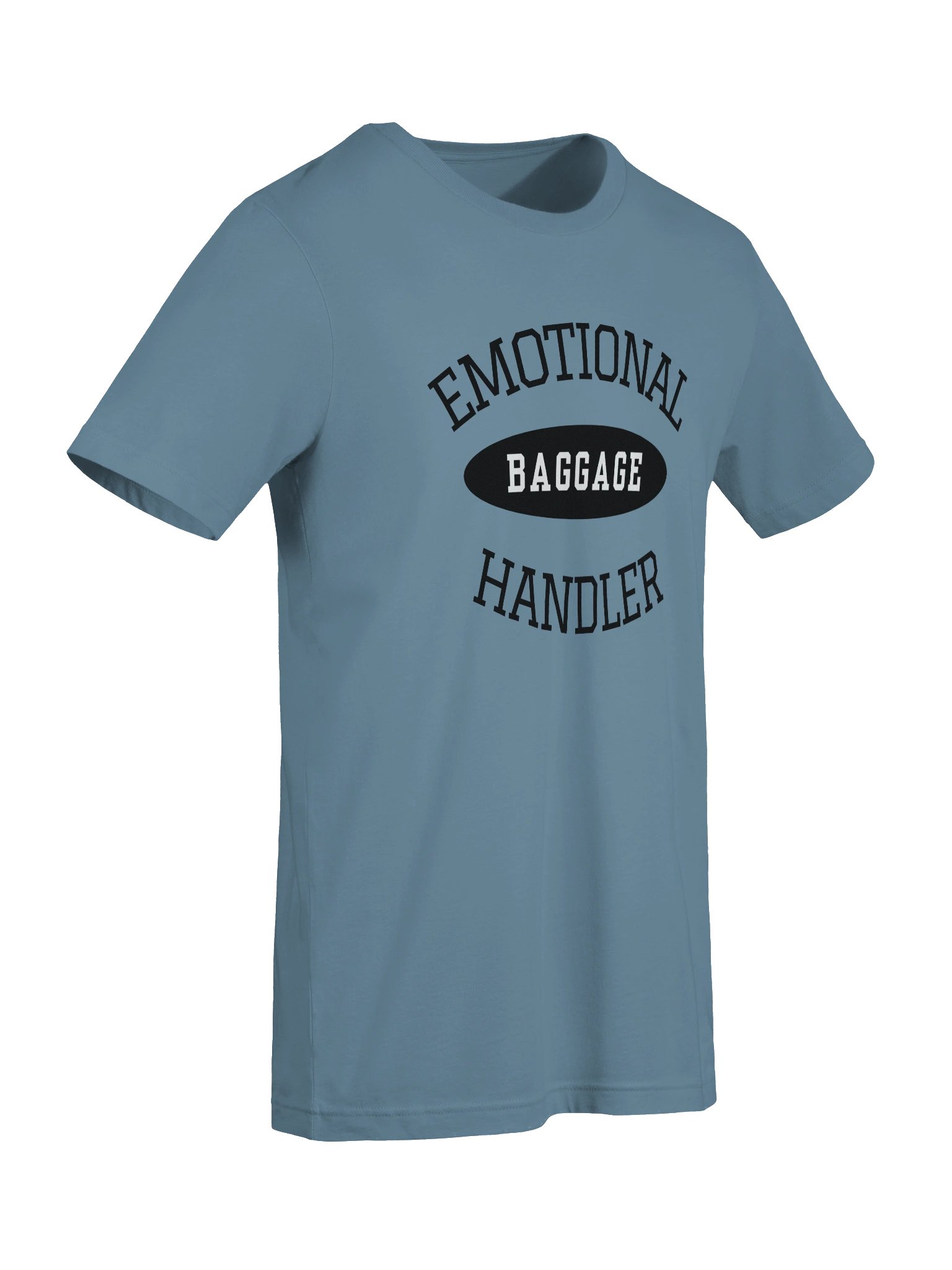 Emotional Baggage Handler T-Shirt - Black and White Varsity Style product image (2)