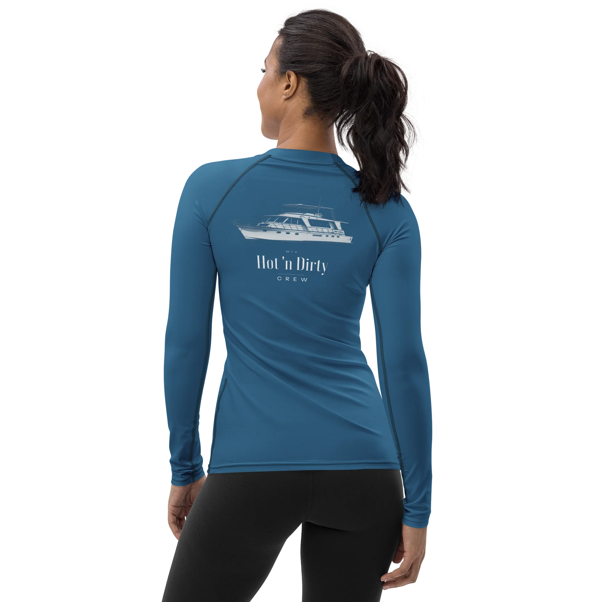 Hot 'n Dirty Crew Women's Rash Guard - Deep Chart Blue product image (2)