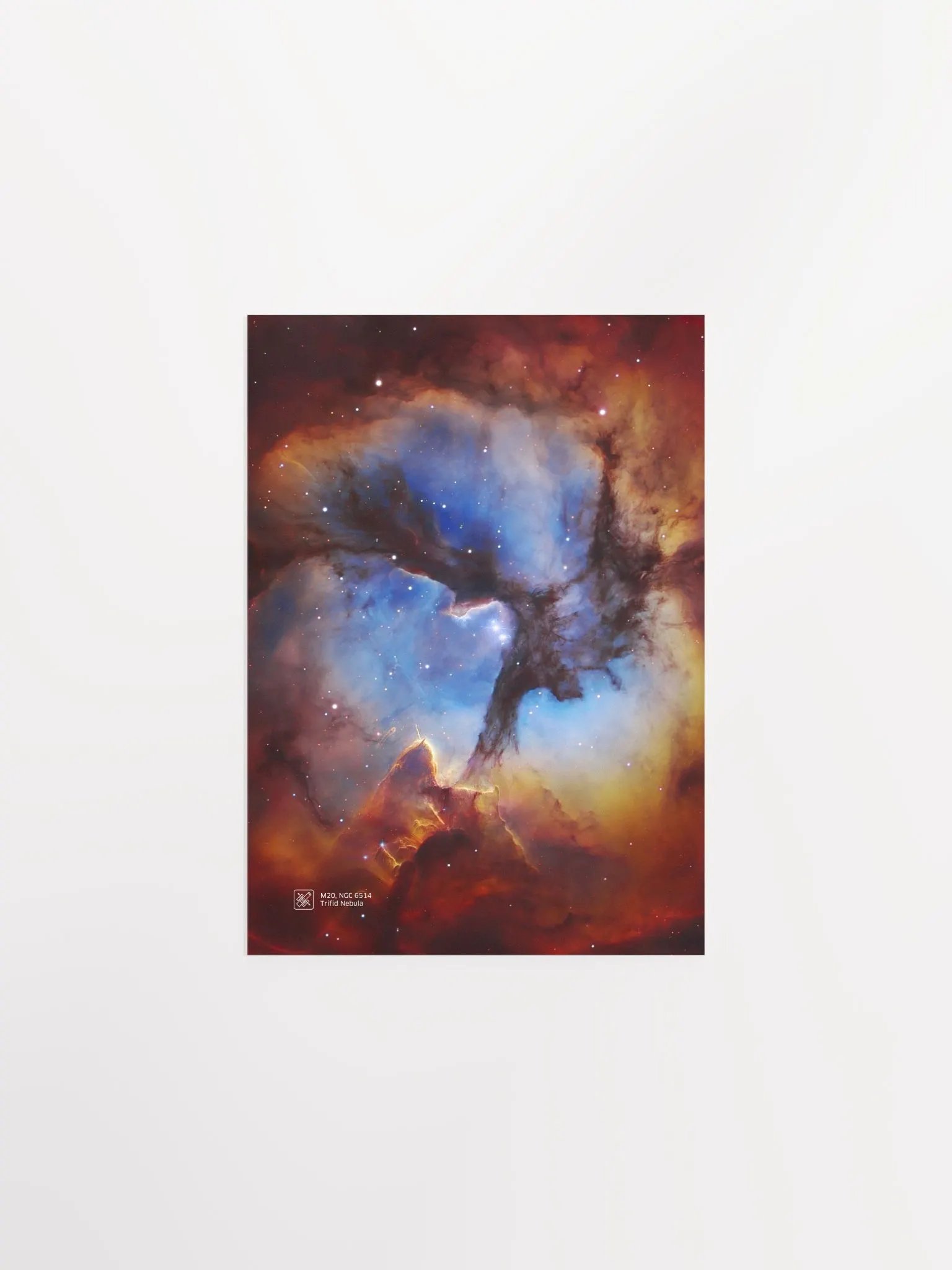 Trifid Nebula M20, NGC 6514, NASA Hubble Space Telescope — Hi-Res Space poster, science poster, space photo product image (7)