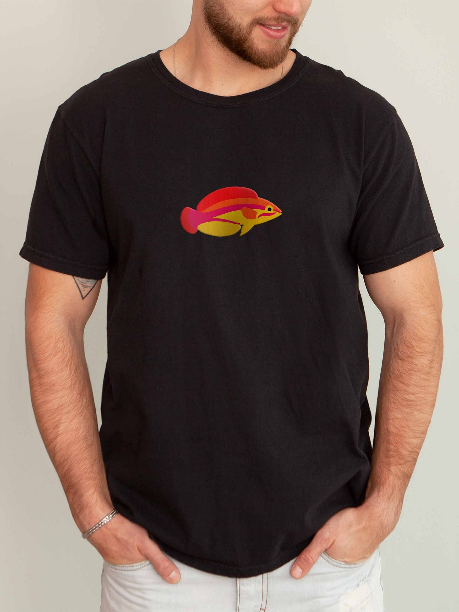 Flame Wrasse Premium T-Shirt (Embroidered) for Reef and Marine Aquarium Lovers product image (2)