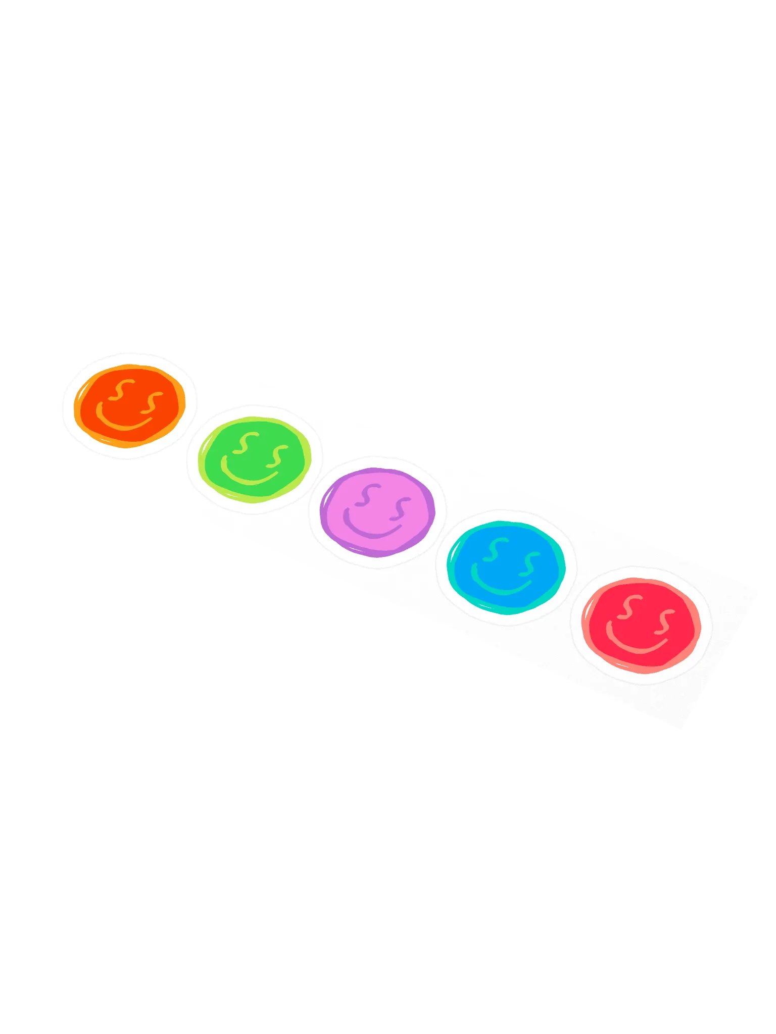 Silly Smile Rainbow Sticker Pack product image (1)