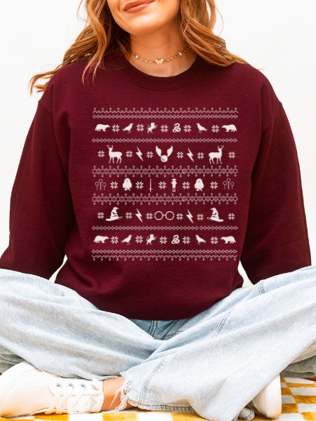Magical School Ugly Christmas Sweater Cozy Minimalist Sweatshirt product image (7)
