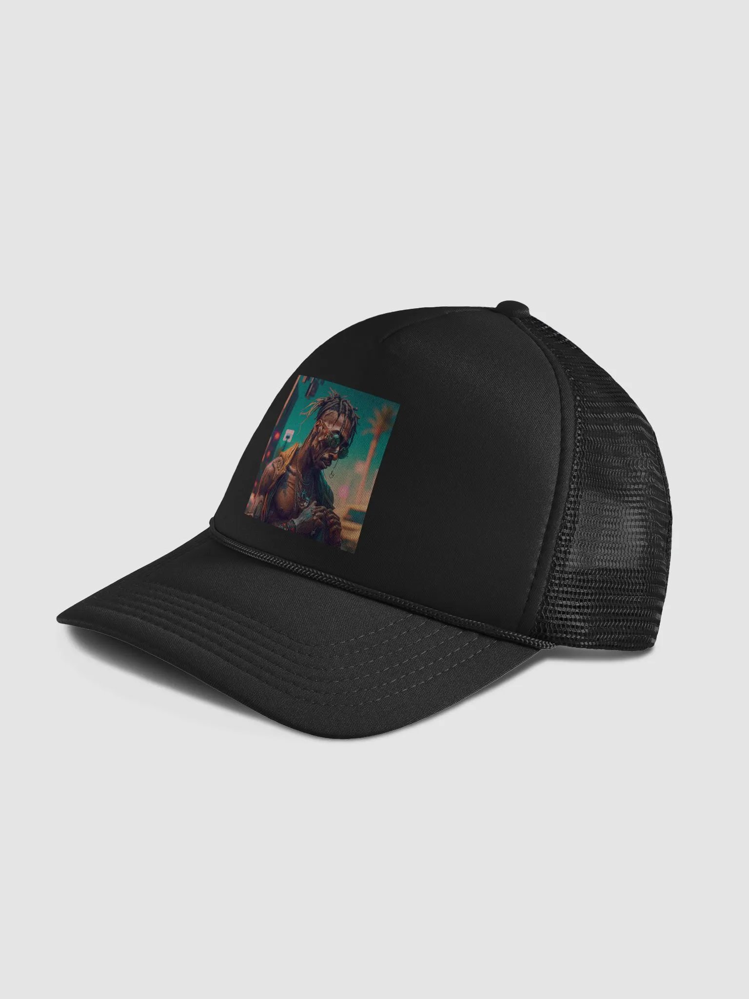Cyberpunk Sunset Trucker Hat product image (4)